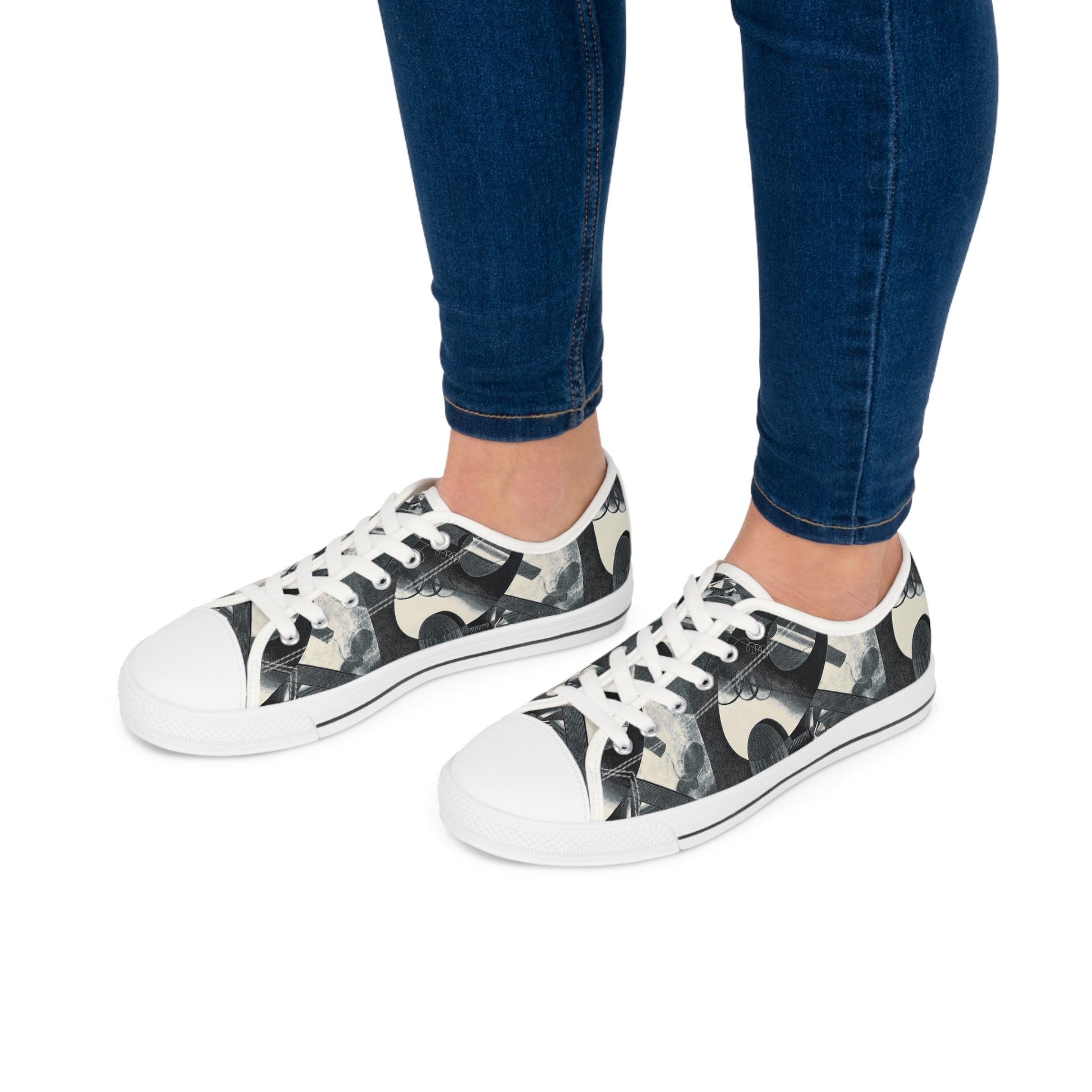 KAROL HILLER - HELIOGRAPHIC COMPOSITION (XXIX) - LOW TOP ART SNEAKERS FOR HER
