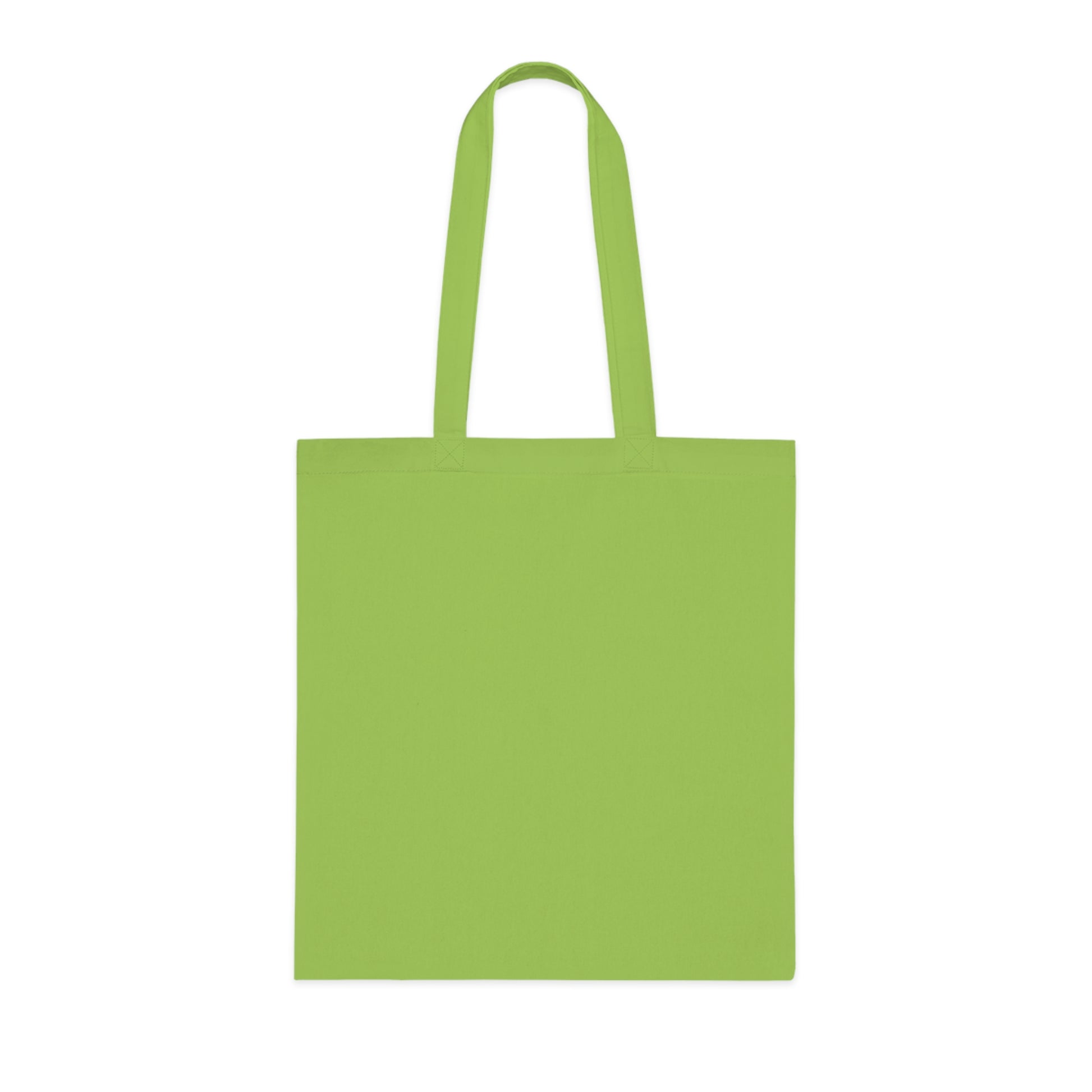 a lime green tote bag on a white background