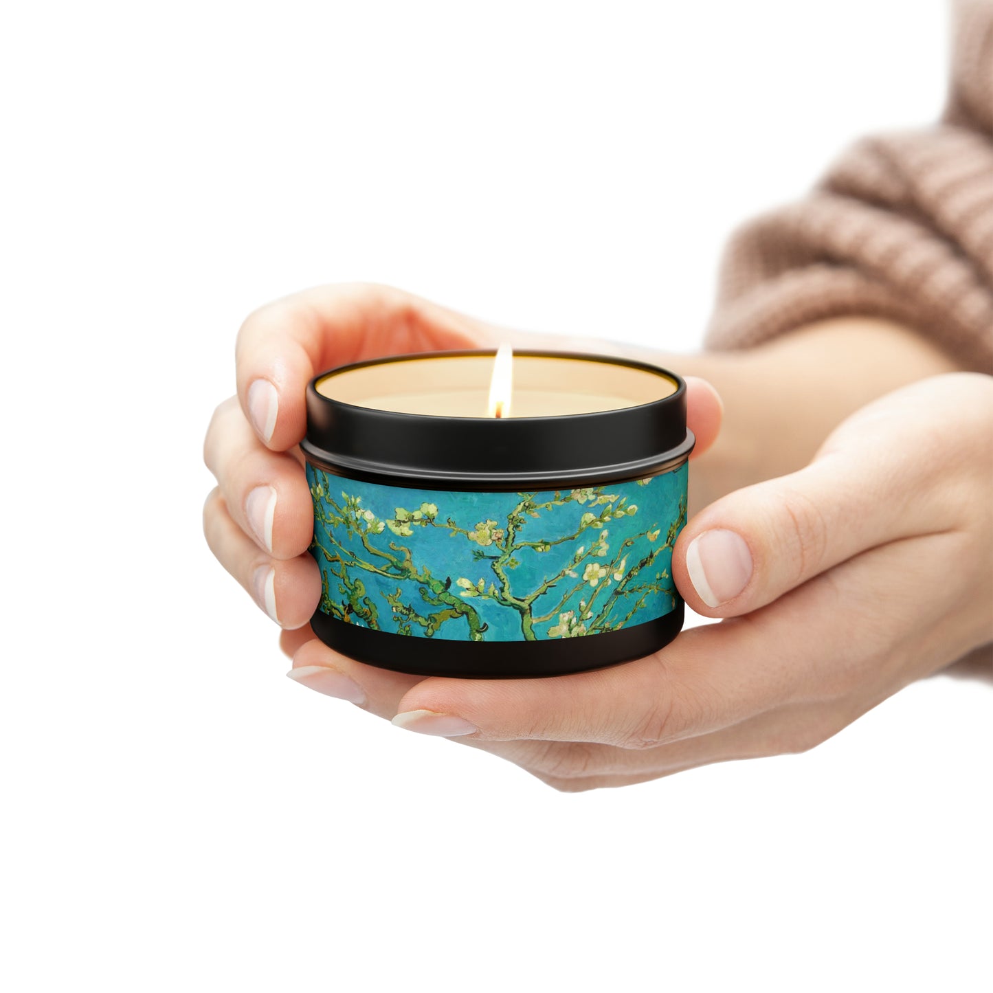 VINCENT VAN GOGH - ALMOND BLOSSOMS - TIN CANDLE - LOVED!