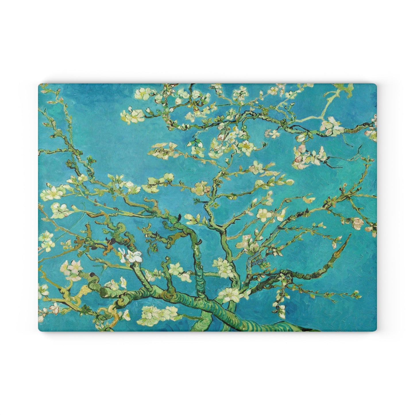 VINCENT VAN GOGH - ALMOND BLOSSOMS - ART GLASS CUTTING BOARD