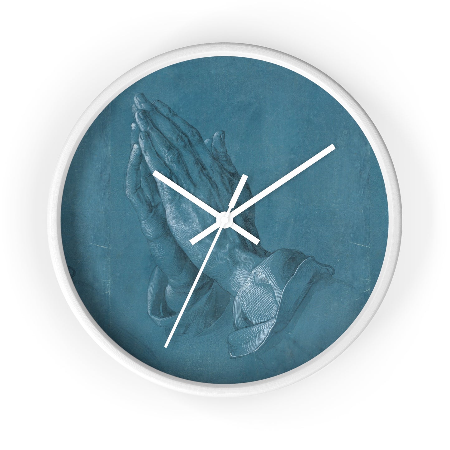 ALBRECHT DURER - PRAYING HANDS - WOODEN WALL ART CLOCK