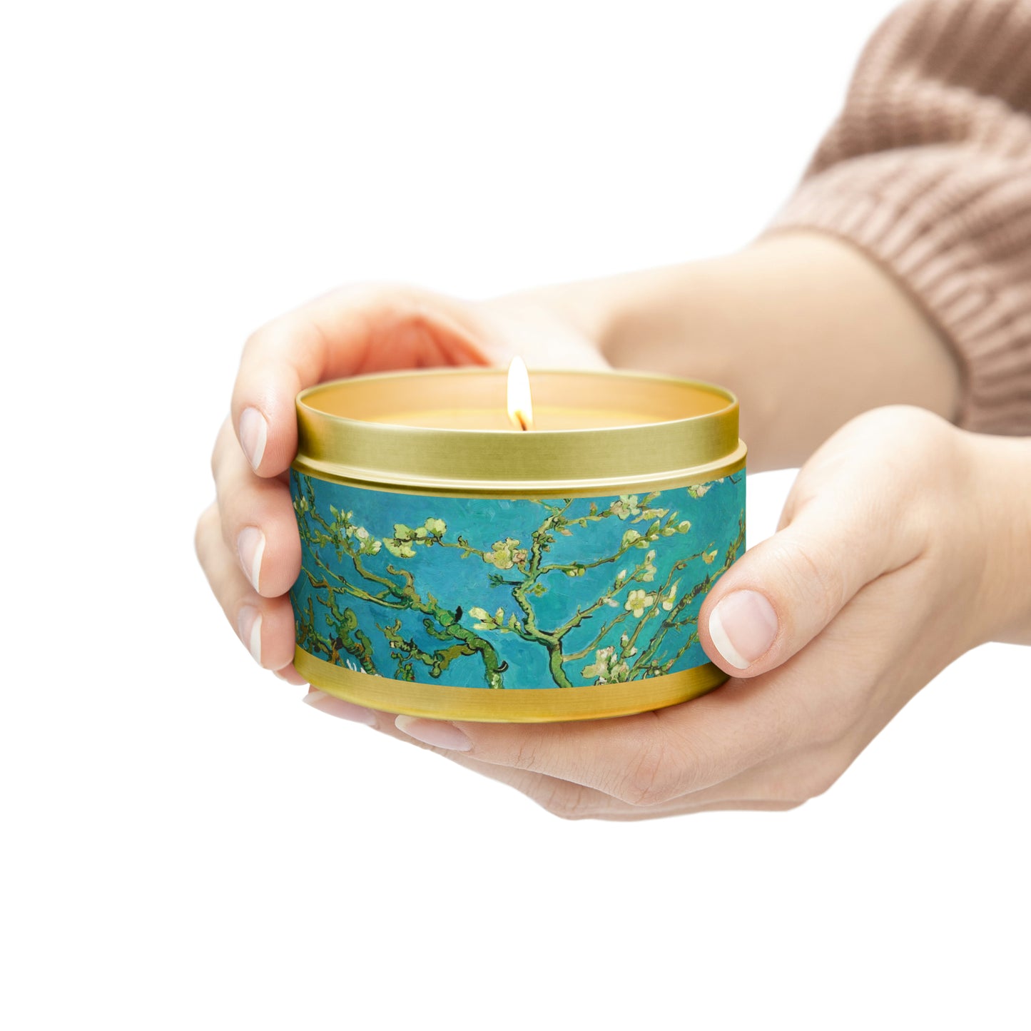 VINCENT VAN GOGH - ALMOND BLOSSOMS - TIN CANDLE - LOVED!