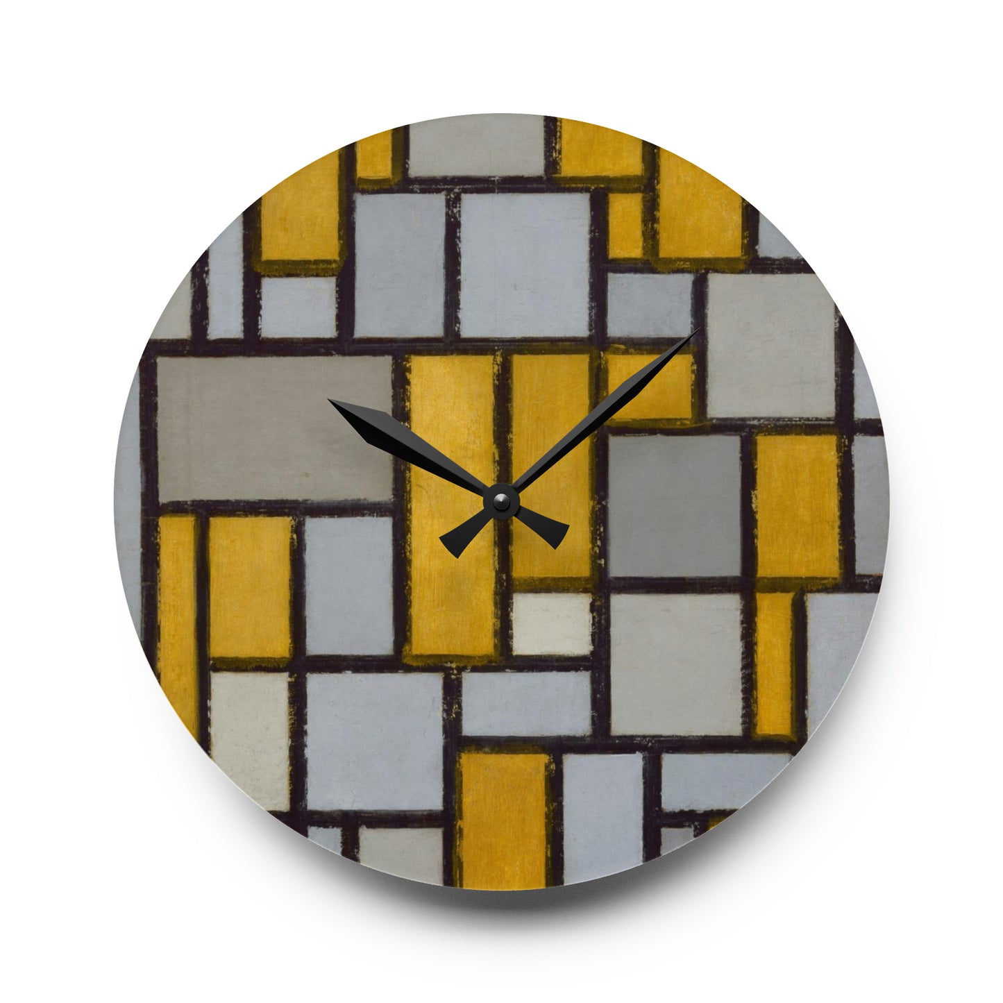 PIET MONDRIAN - COMPOSITION WITH GRID No. 1 - WALL CLOCK 