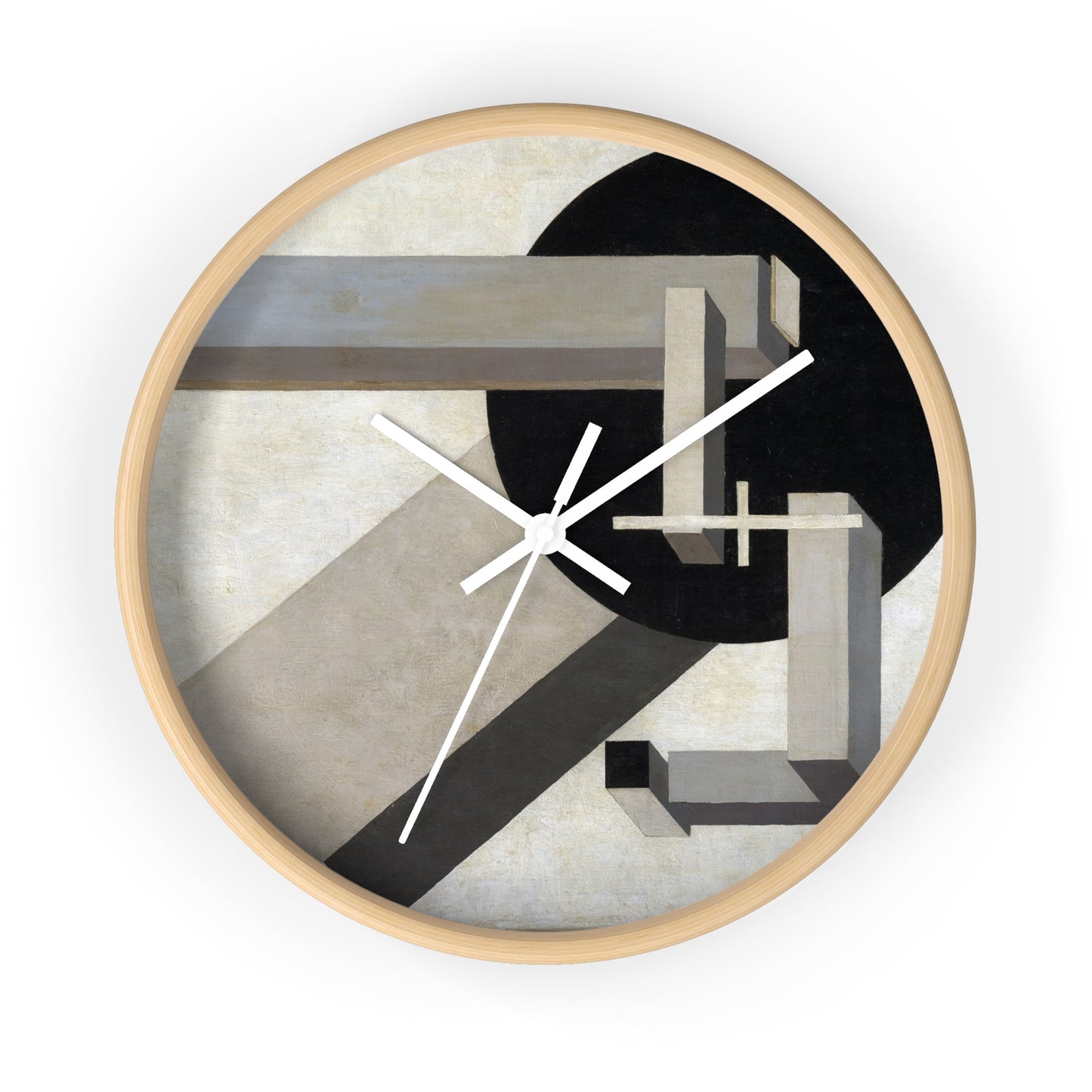 EL LISSITZKY - PROUN 1 D (1919)  - WOODEN ART WALL CLOCK