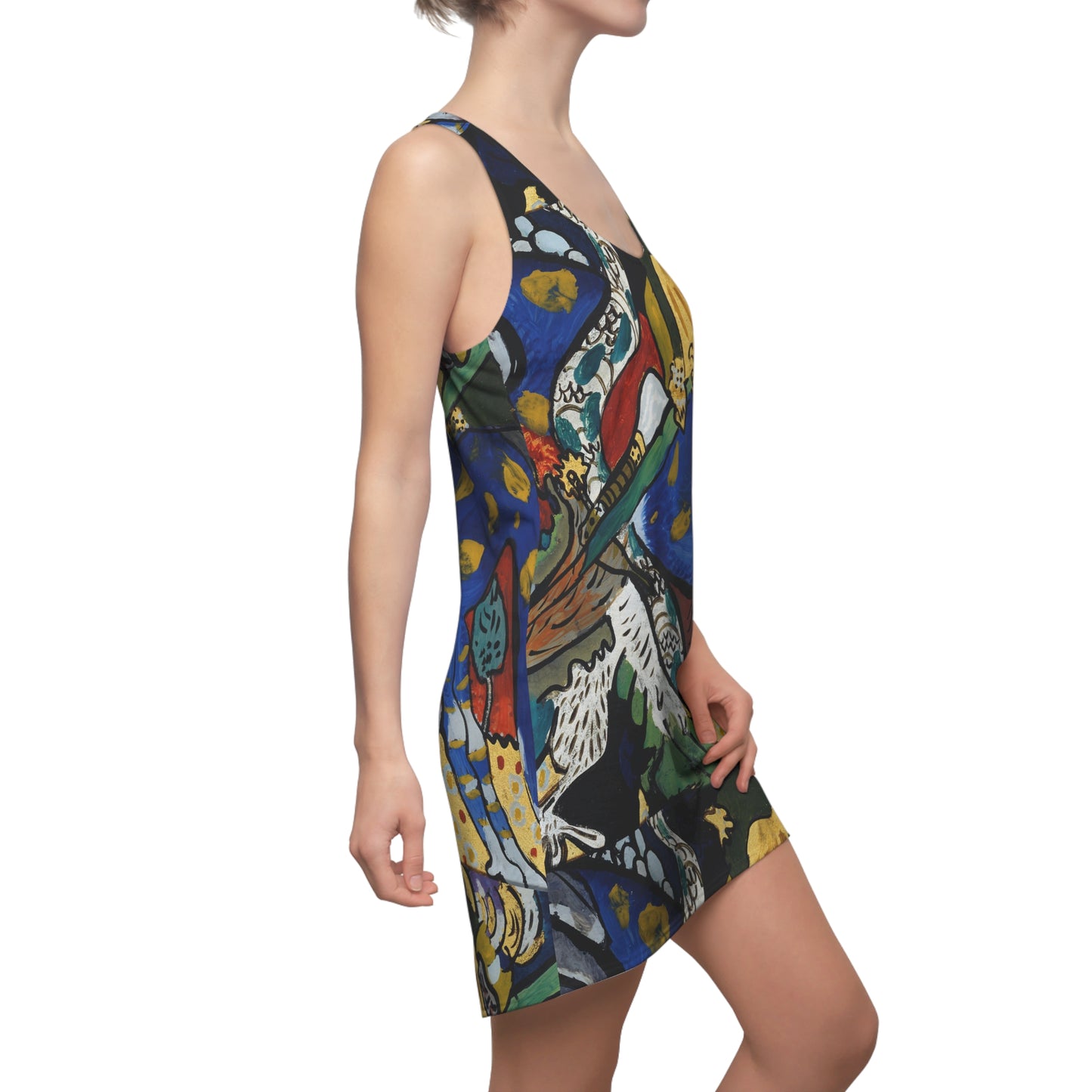 WASSILY KANDINSKY - SAINT GEORGE I (1911) - CUT & SEW RACERBACK DRESS