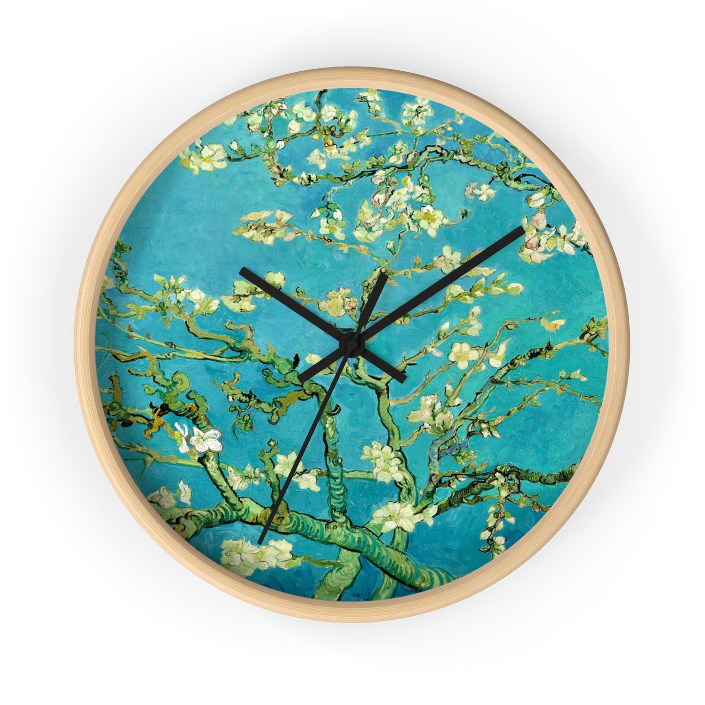 VINCENT VAN GOGH - ALMOND BLOSSOMS - WOODEN WALL CLOCK 