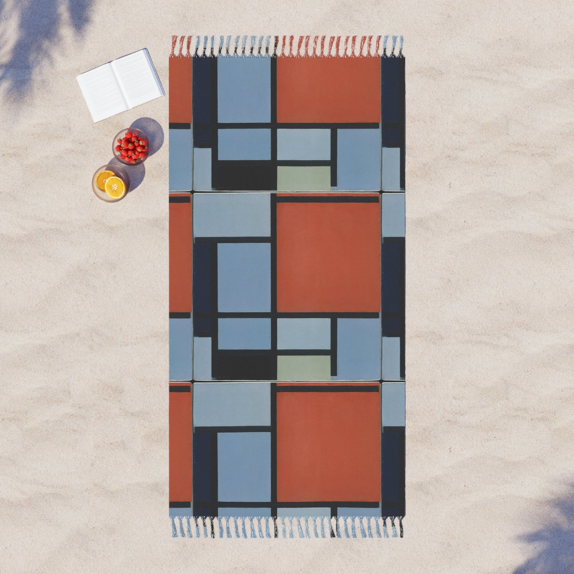 PIET MONDRIAN - COMPOSITION - BOHO BEACH TOWEL