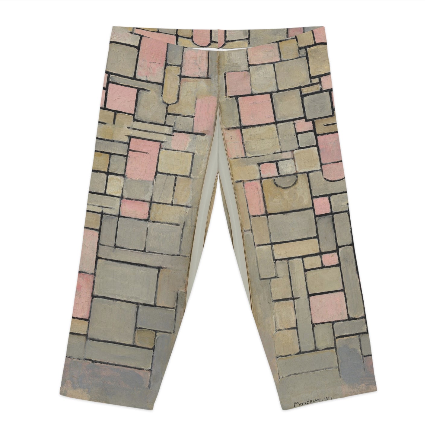 a pair of pants with a pattern of squares