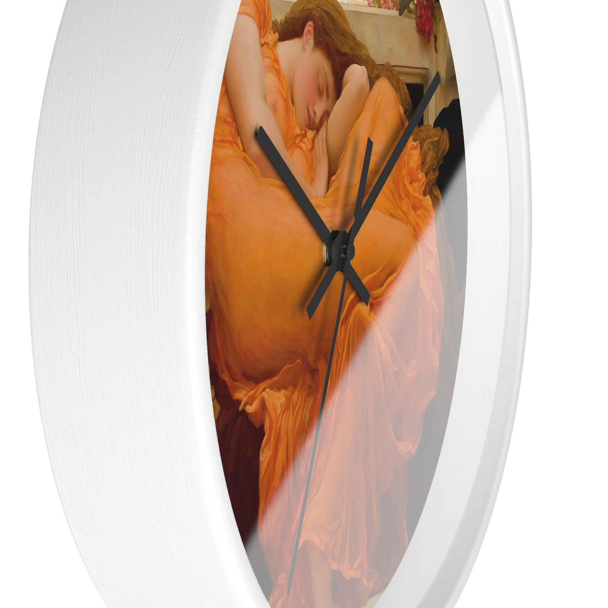 FREDERIC LEIGHTON - FLAMING JUNE - WOODEN WALL ART CLOCK