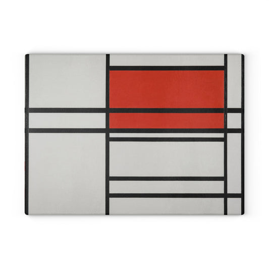 PIET MONDRIAN - COMPOSITION OF - ART GLASS CUTTING BOARD