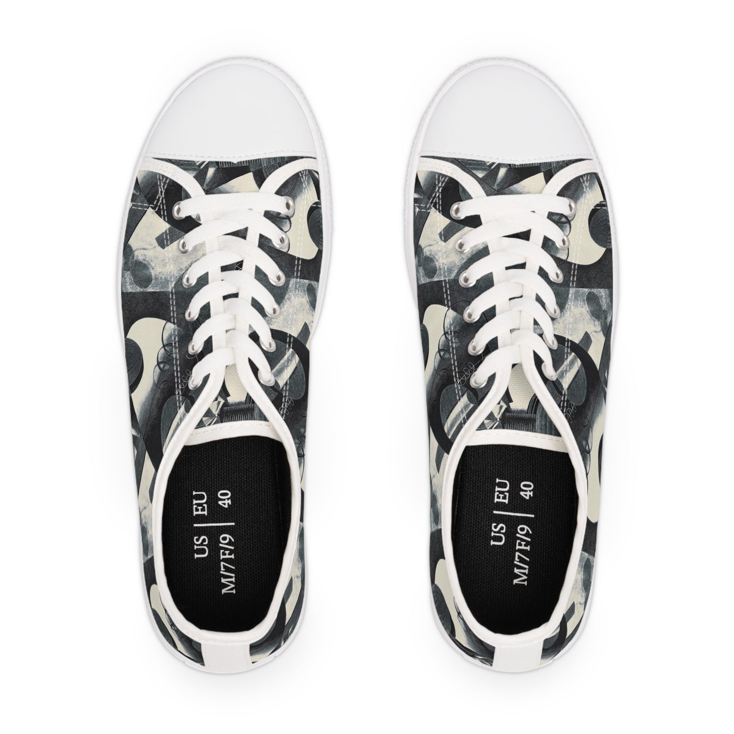 KAROL HILLER - HELIOGRAPHIC COMPOSITION (XXIX) - LOW TOP ART SNEAKERS FOR HER