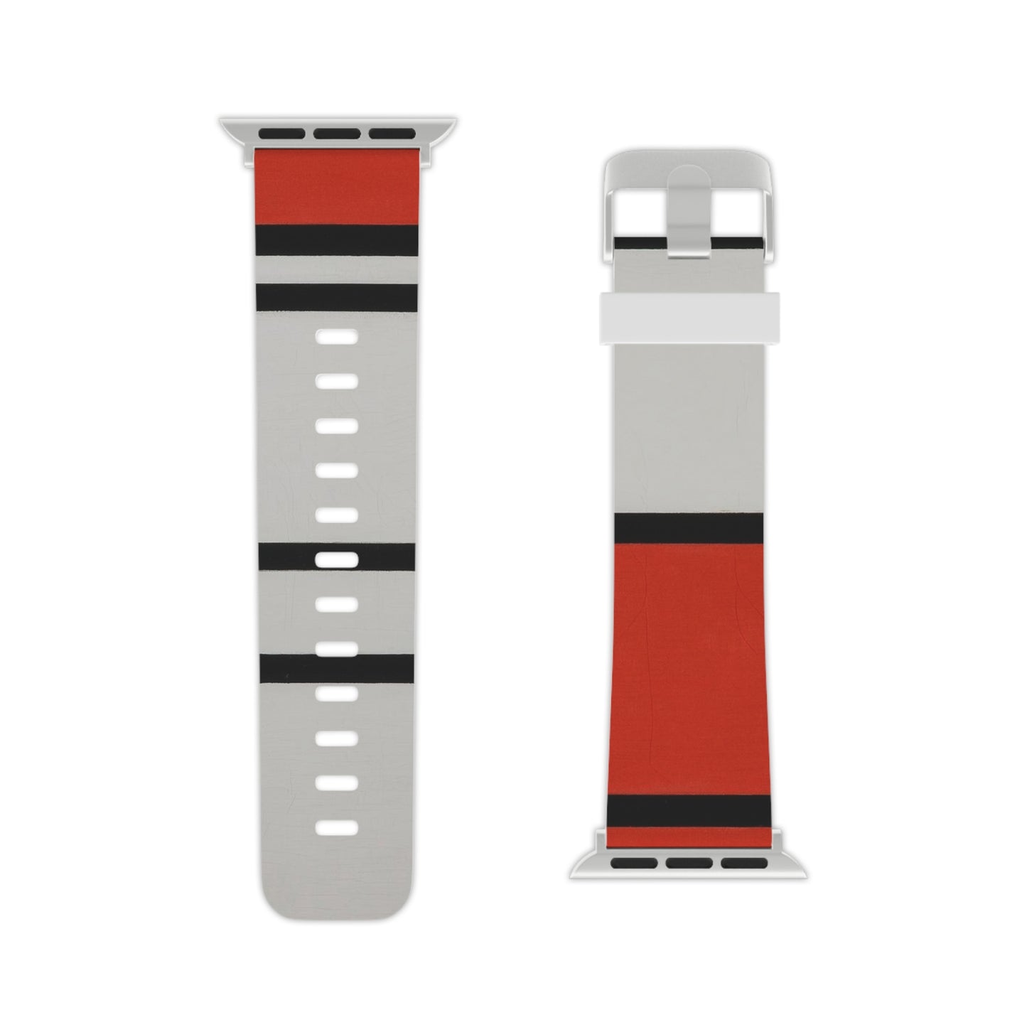 PIET MONDRIAN - COMPOSITION OF RED AND WHITE; Nom 1, COMPOSITION No. 4 WITH RED AND BLUE - ART WATCH BAND FOR APPLE WATCH