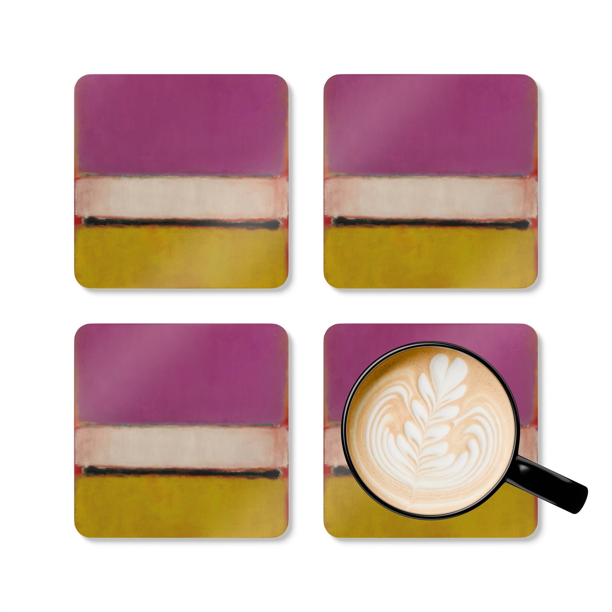 MARK ROTHKO - ABSTRACT - CORKWOOD COASTER SET