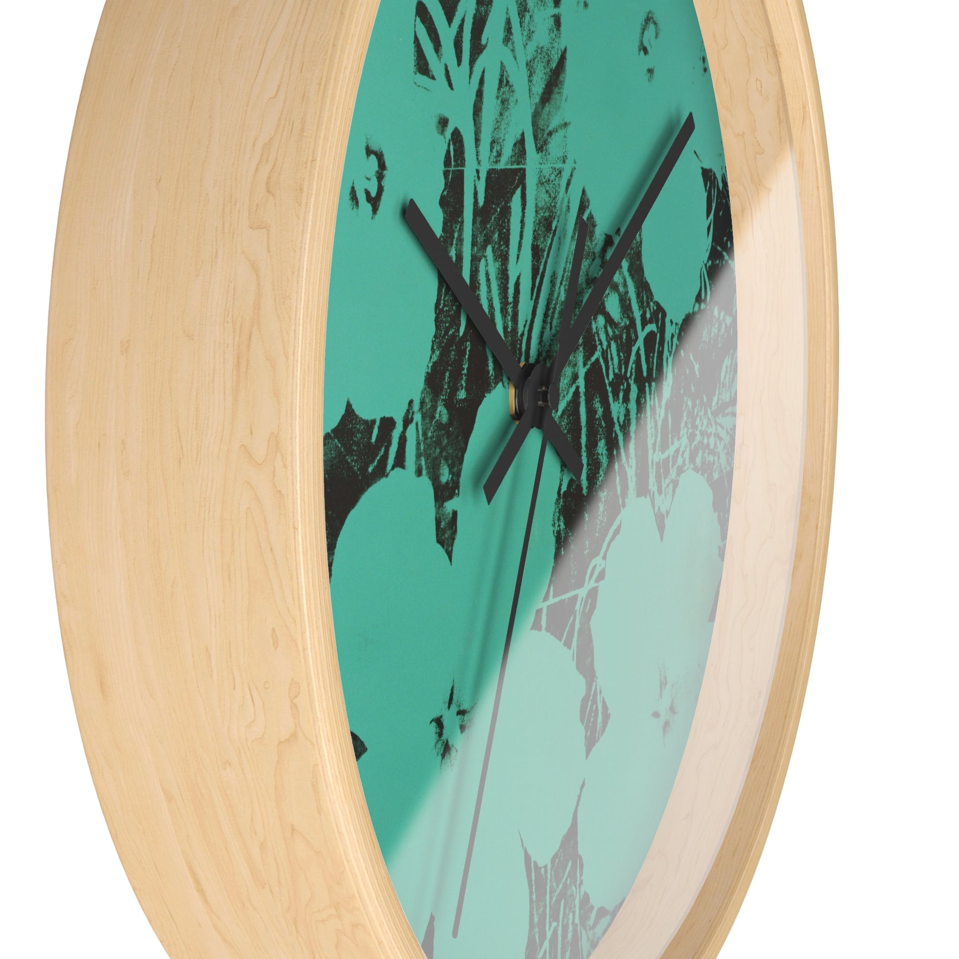 ANDY WARHOL - TEN-FOOT FLOWERS - WOODEN WALL ART CLOCK