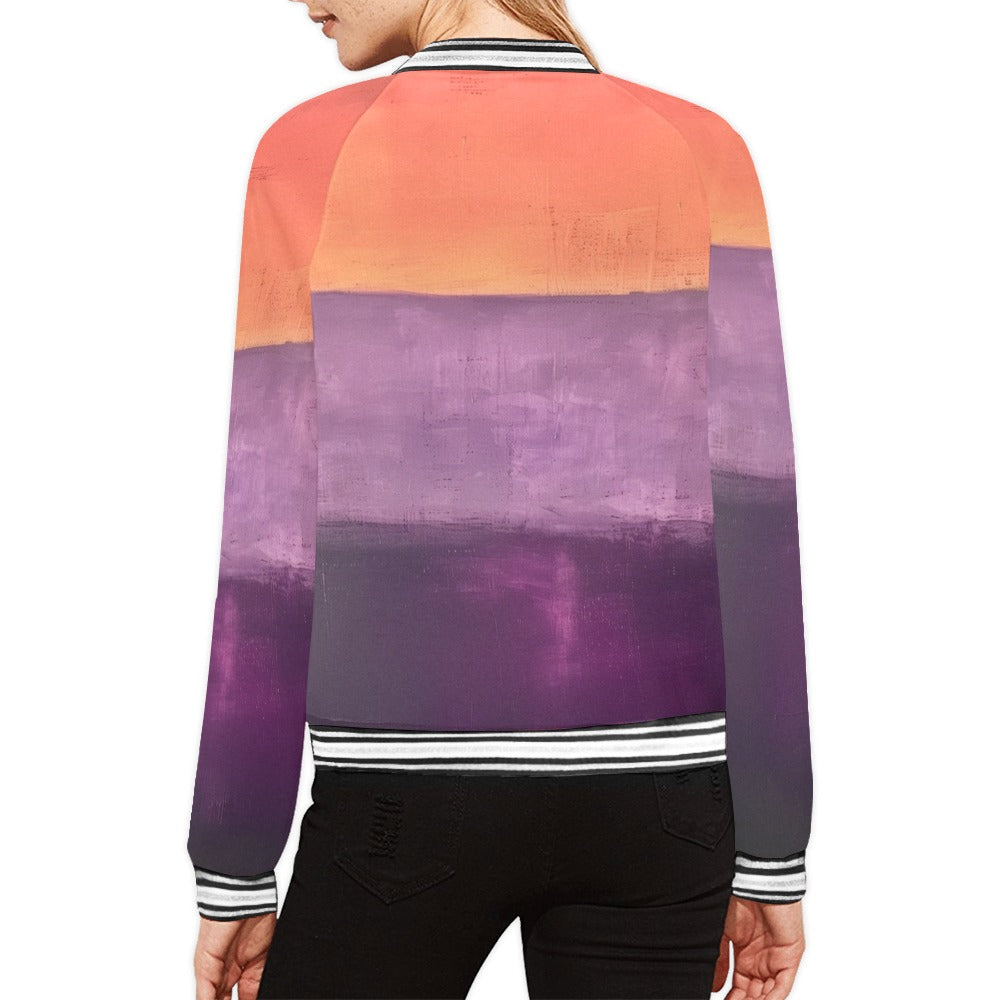 MARK ROTHKO - ABSTRACT - WOMEN'S FULL ZIPPER JACKET