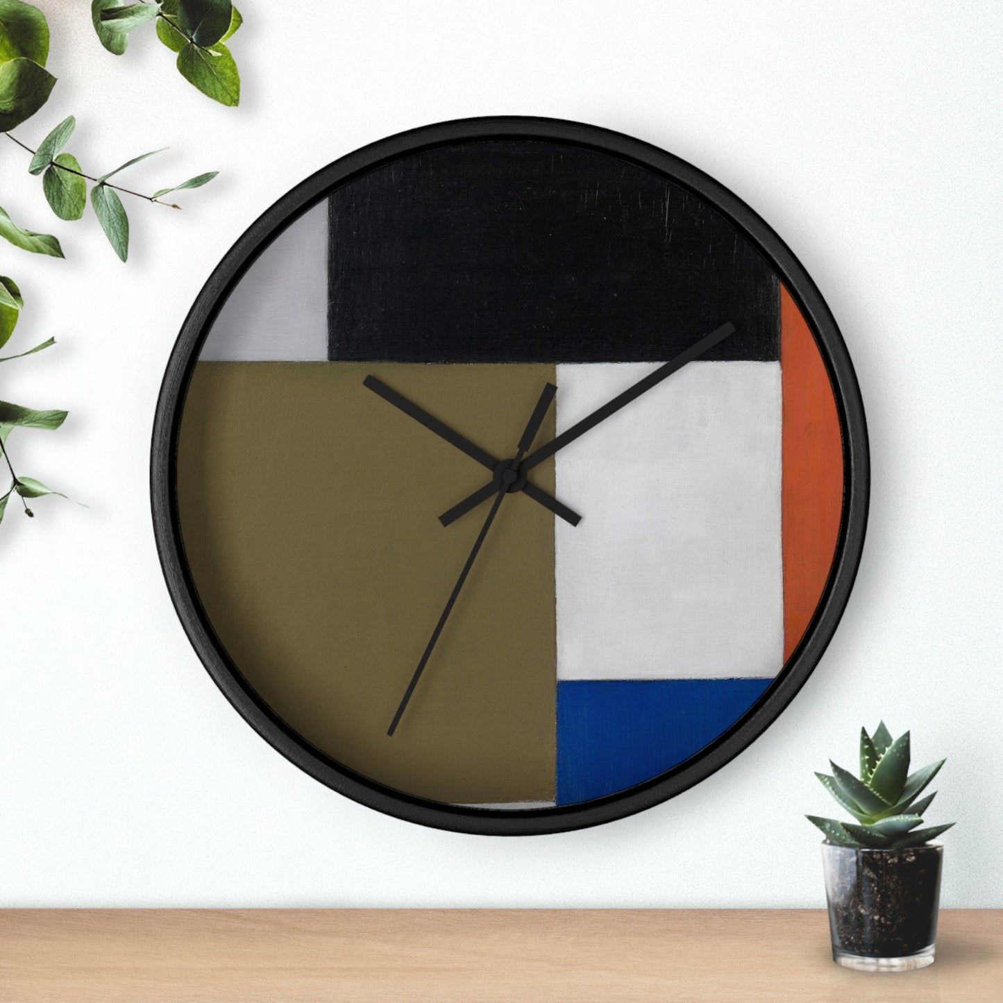 THEO VAN DOESBURG - COMPOSITION - WOODEN ART WALL CLOCK