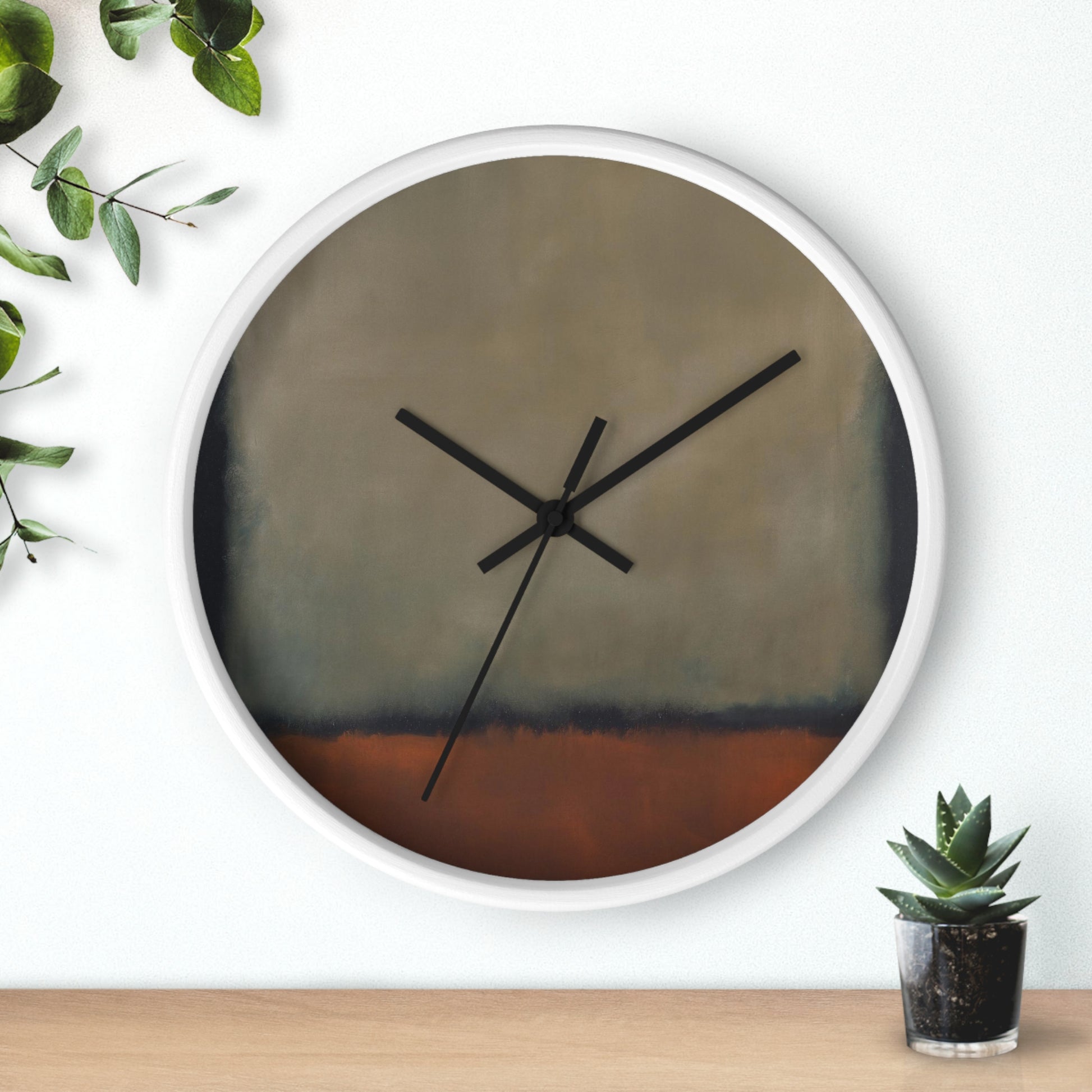 MARK ROTHKO - ABSTRACT - WOODEN WALL ART CLOCK 