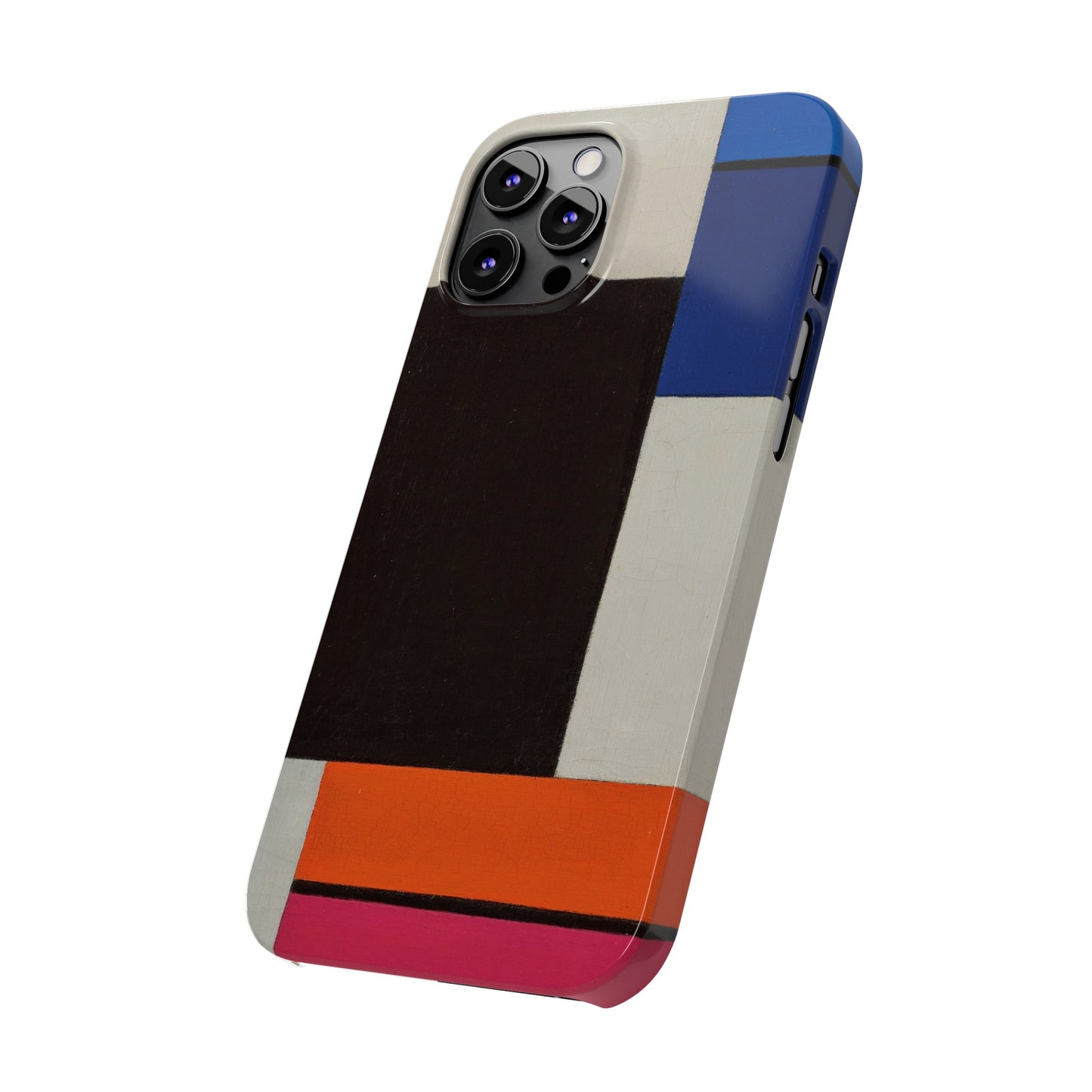 an iphone case with a multicolored design on it