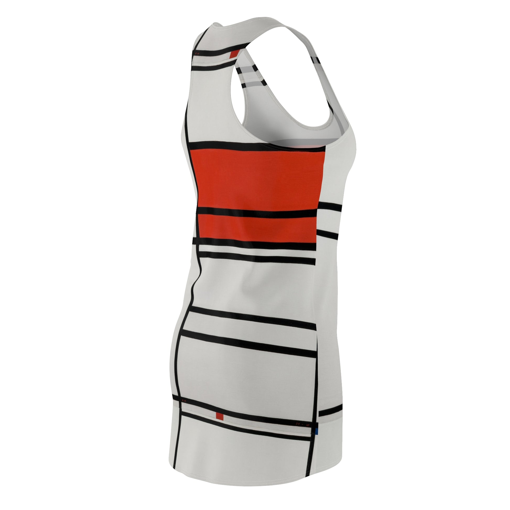 PIET MONDRIAN - COMPOSITION OF RED AND WHITE - CUT & SEW RACERBACK DRESS