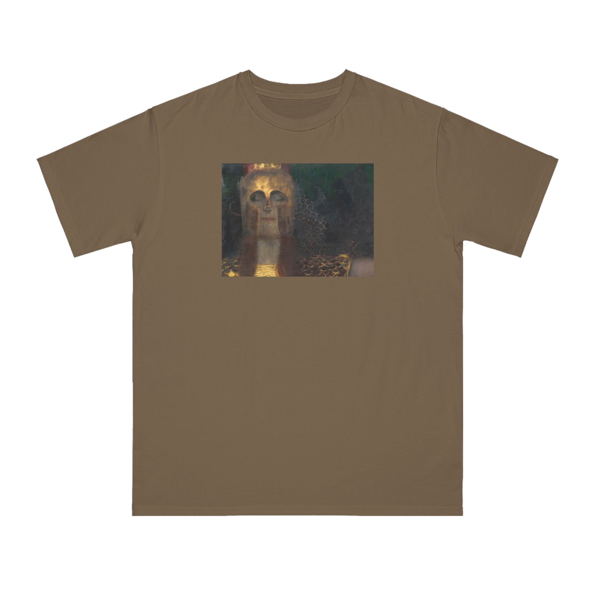a brown t - shirt with a picture of a dog on it