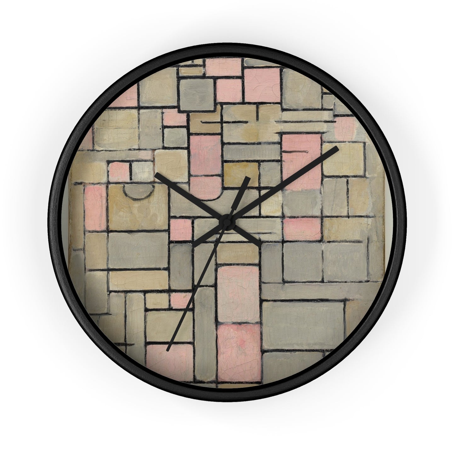 PIET MONDRIAN COMPOSITION 8 (1914) - WOODEN ART WALL CLOCK