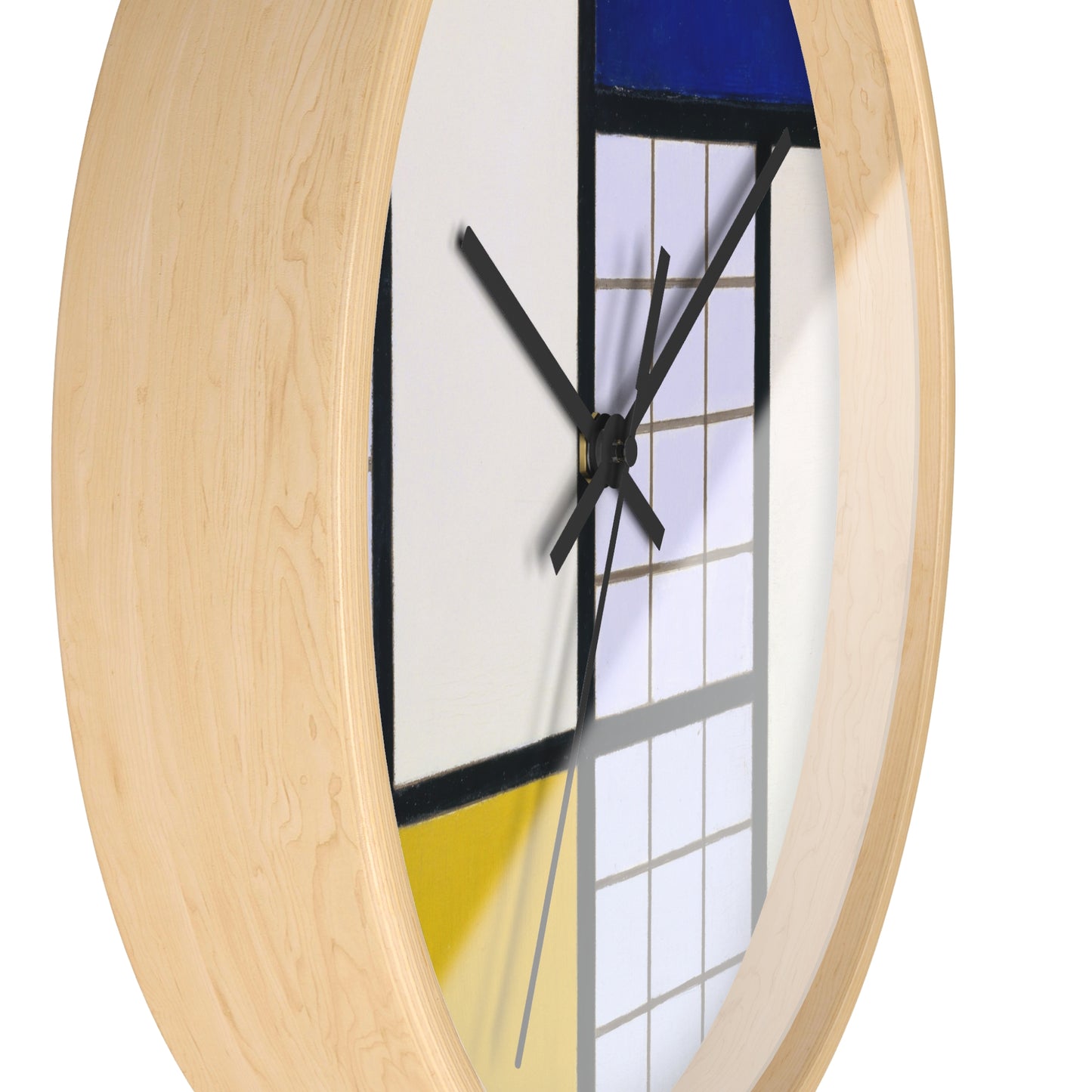 THEO VAN DOESBURG - COMPOSITION IN HALF-TONES - WOODEN ART WALL CLOCK