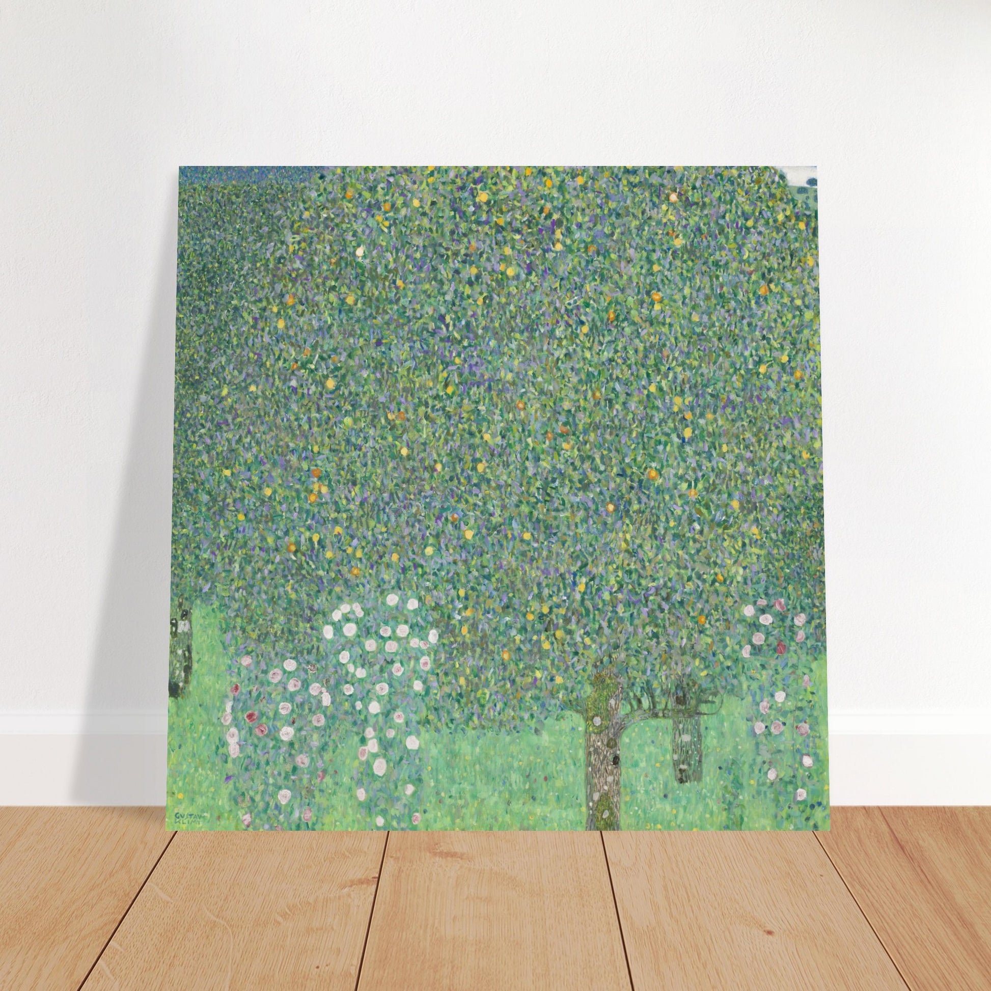 GUSTAV KLIMT - ROSEBUSHES UNDER THE TREES (circa 1905) - POSTER 12'' x 12'' 