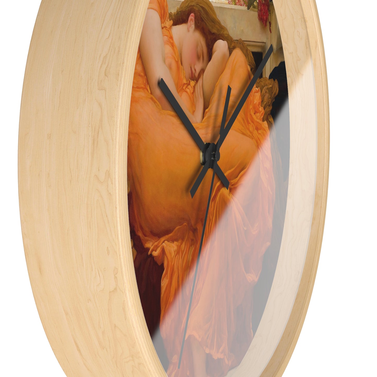 FREDERIC LEIGHTON - FLAMING JUNE - WOODEN WALL ART CLOCK