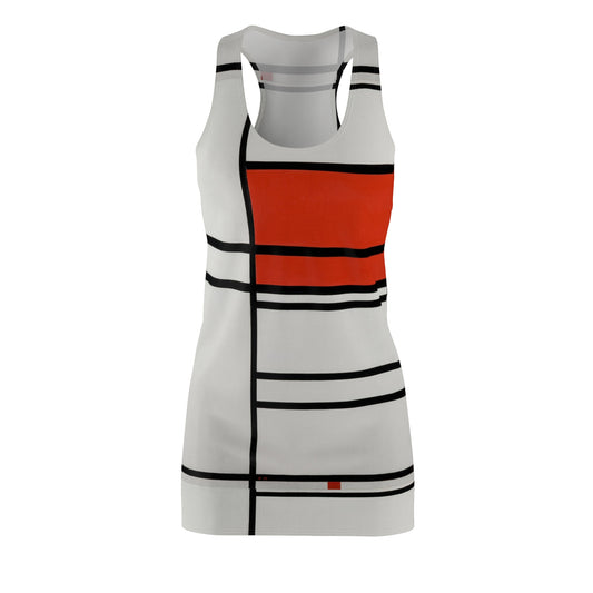 PIET MONDRIAN - COMPOSITION OF RED AND WHITE - CUT & SEW RACERBACK DRESS