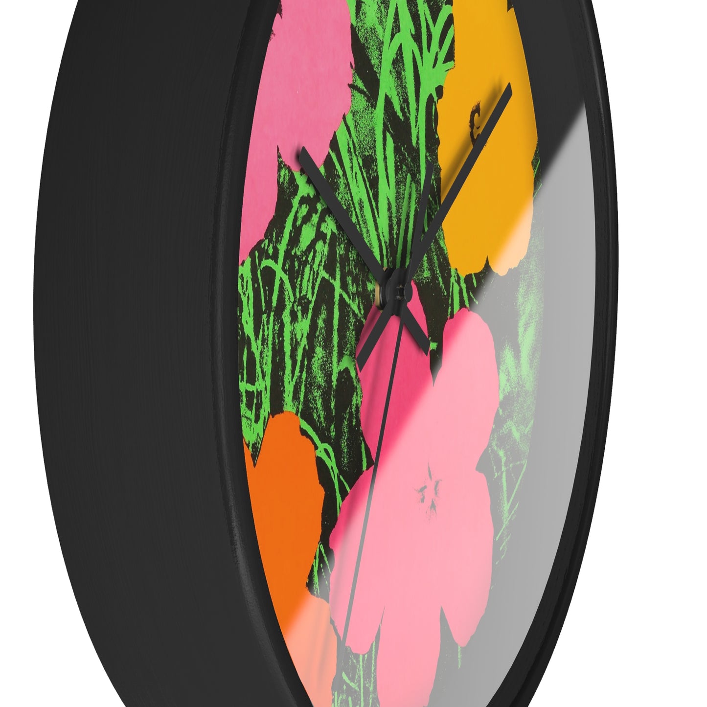 ANDY WARHOL - FLOWERS - WOODEN ART WALL CLOCK - AMAZING!