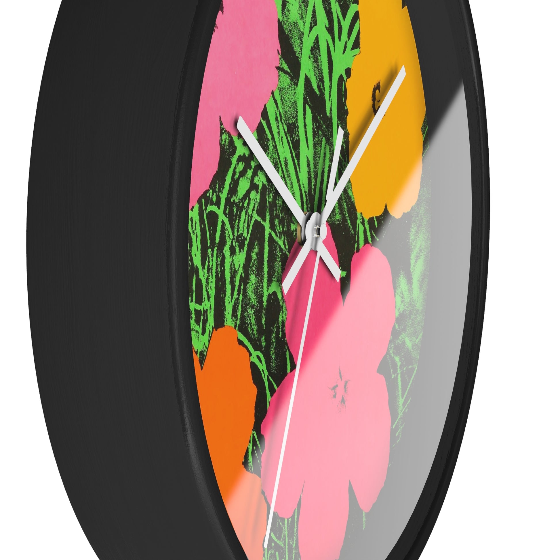 ANDY WARHOL - FLOWERS - WOODEN ART WALL CLOCK - AMAZING!