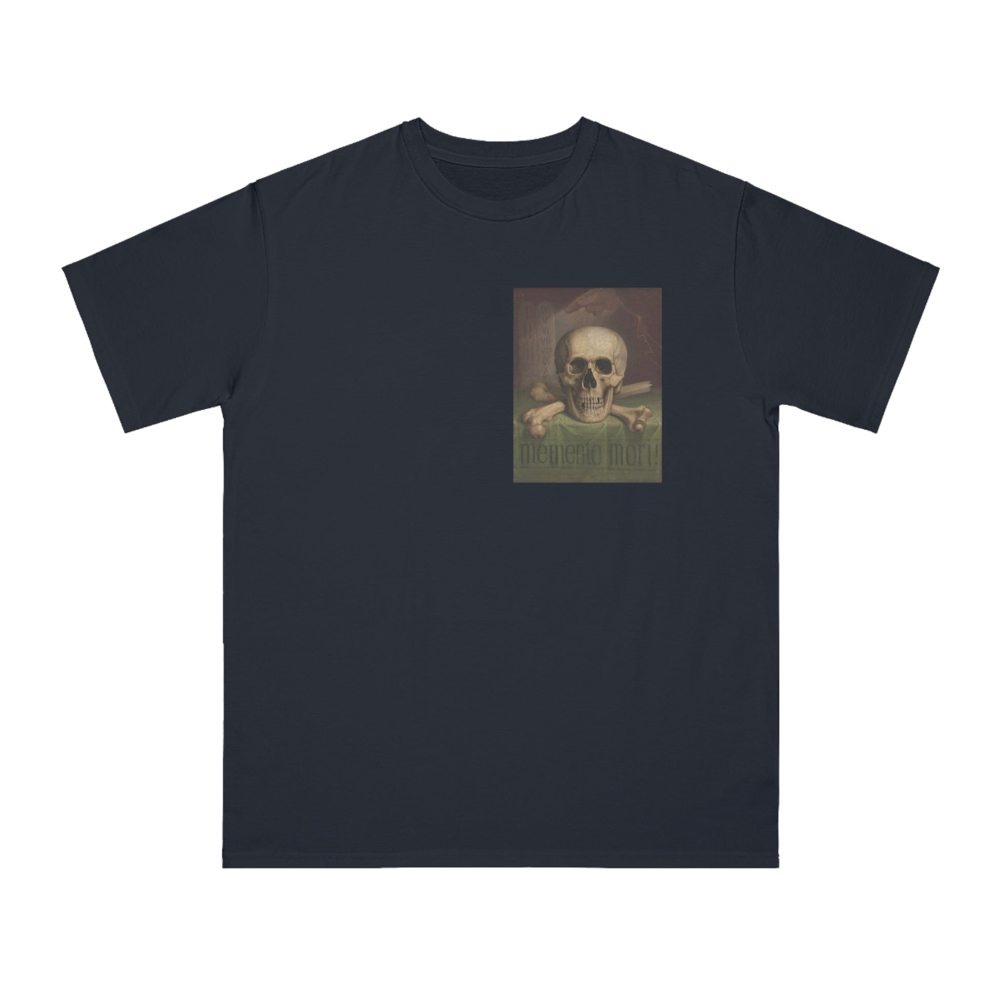 a t - shirt with a picture of a skeleton on it