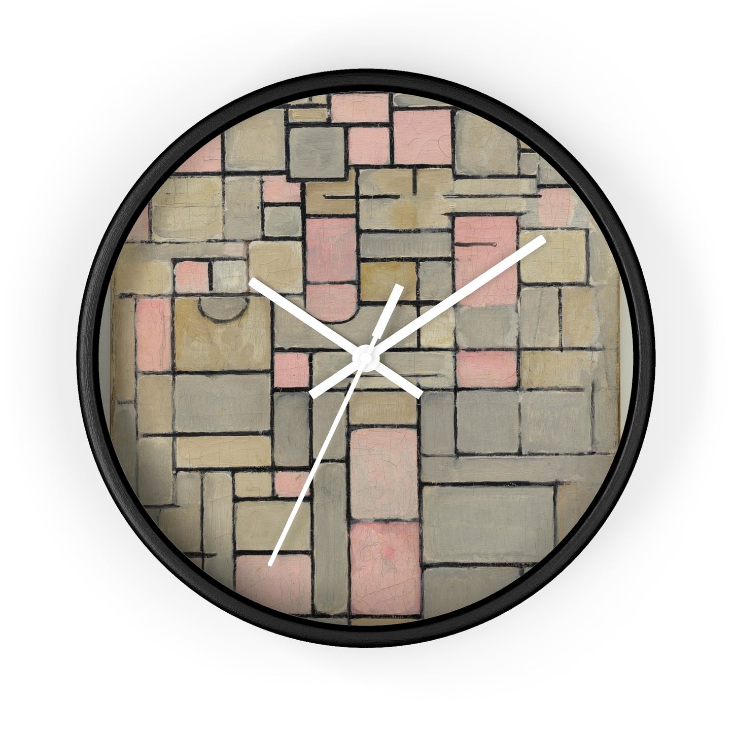 PIET MONDRIAN COMPOSITION 8 (1914) - WOODEN ART WALL CLOCK