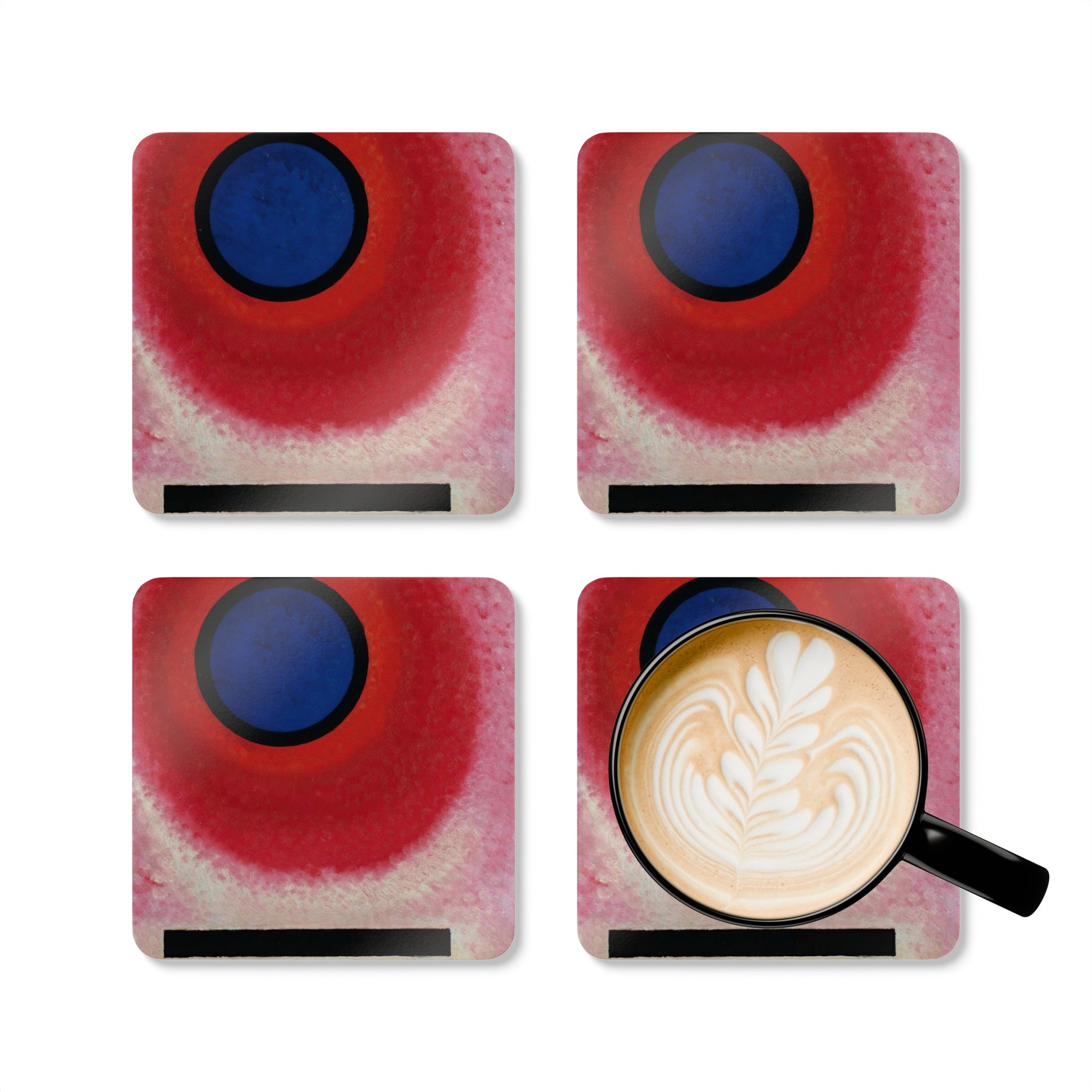 WASSILY KANDINSKY - BLUE CIRCLE II - CORKWOOD COASTER SET