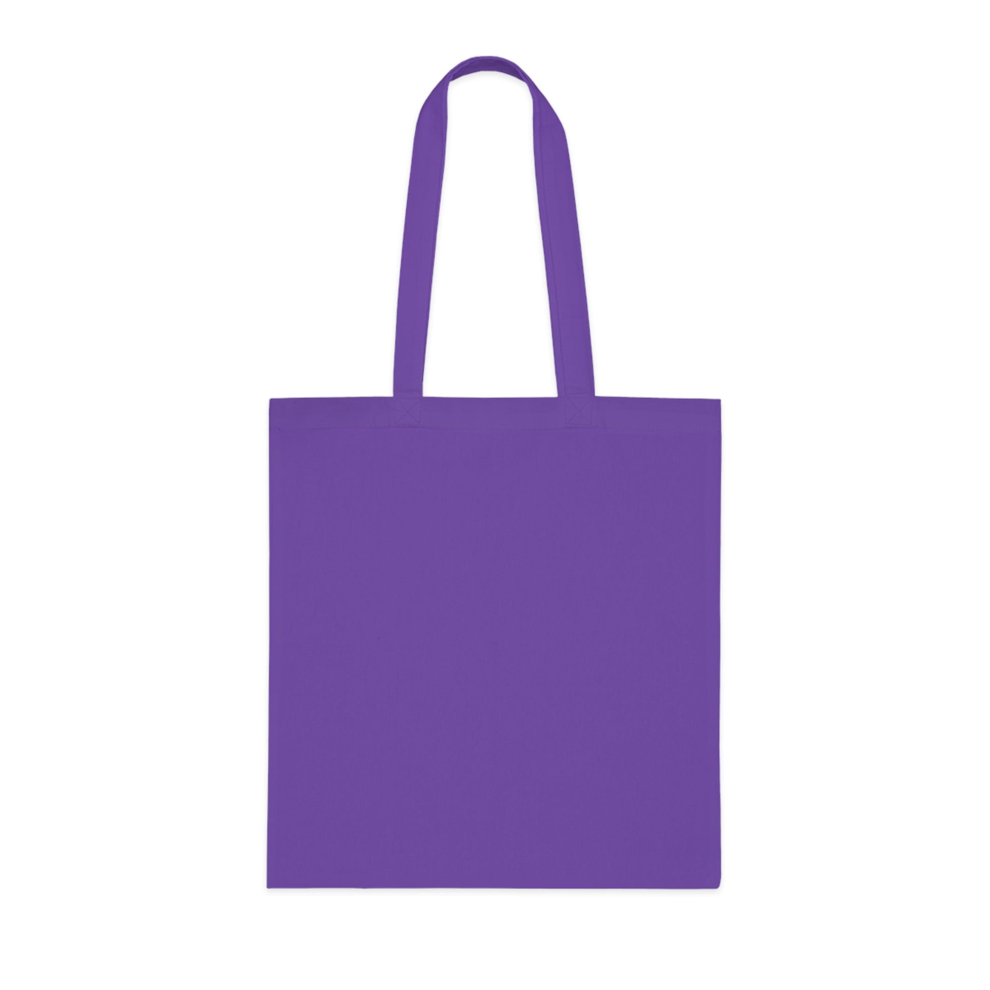 a purple tote bag on a white background