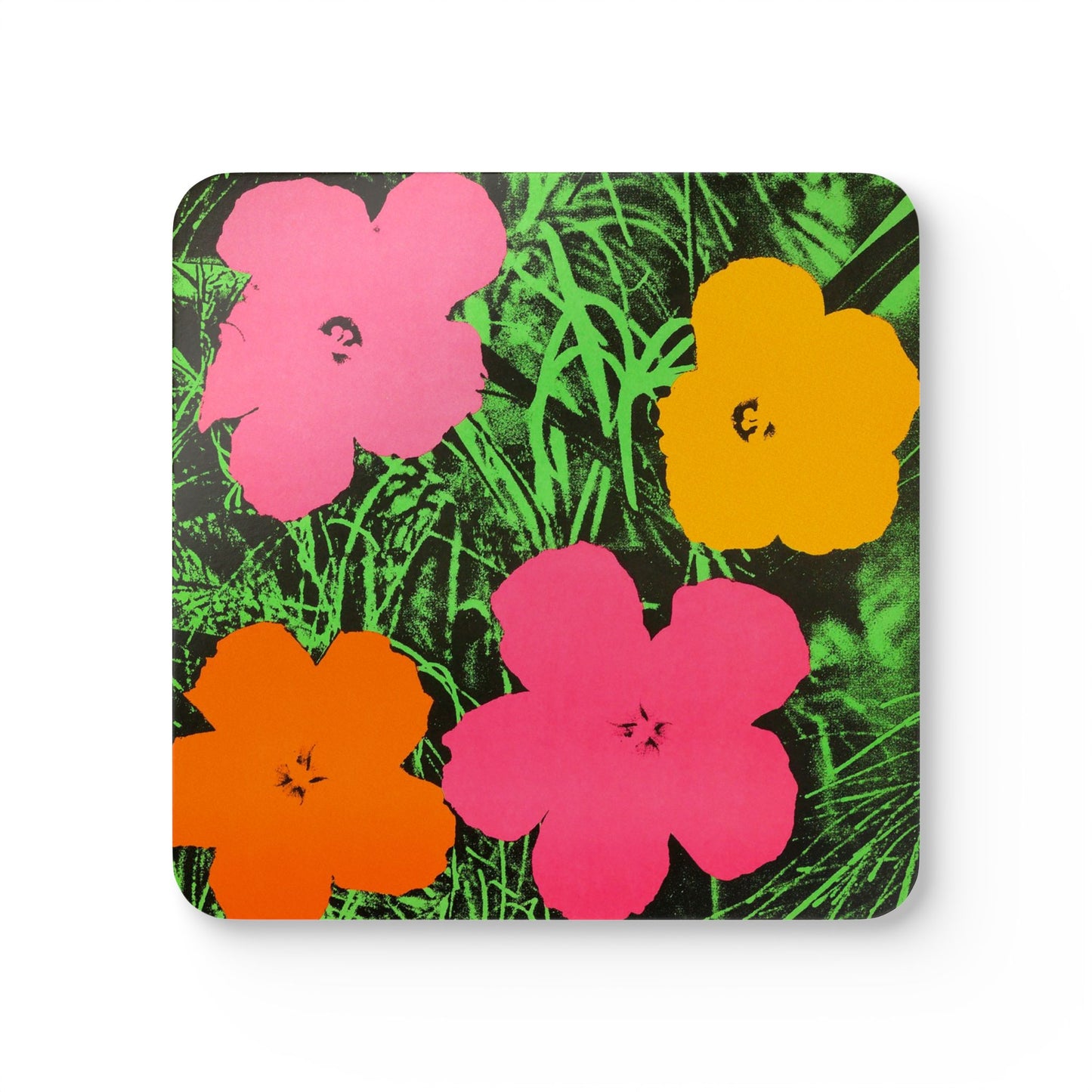 ANDY WARHOL - FLOWERS - CORKWOOD COASTER SET (HOME DECOR)