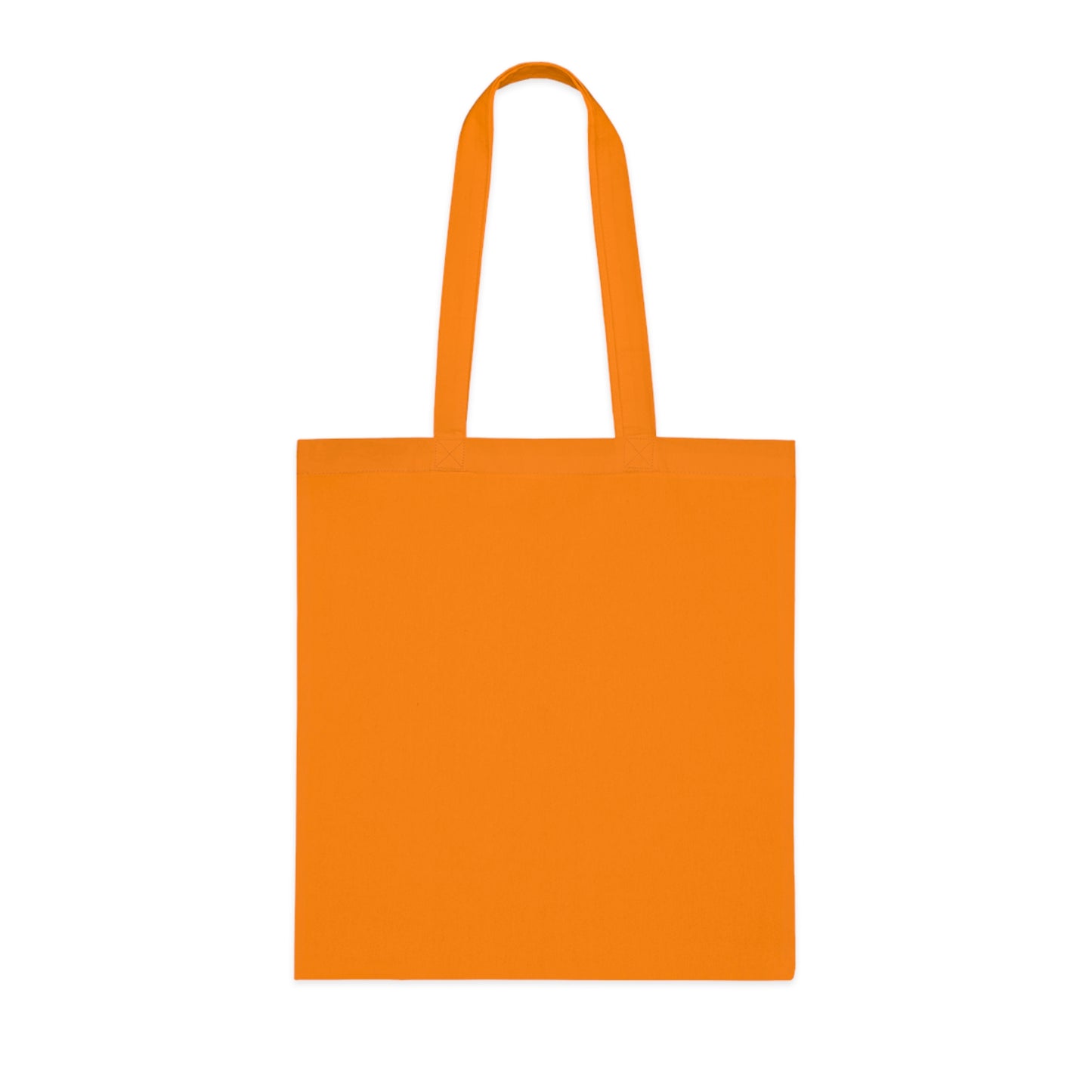 an orange tote bag on a white background