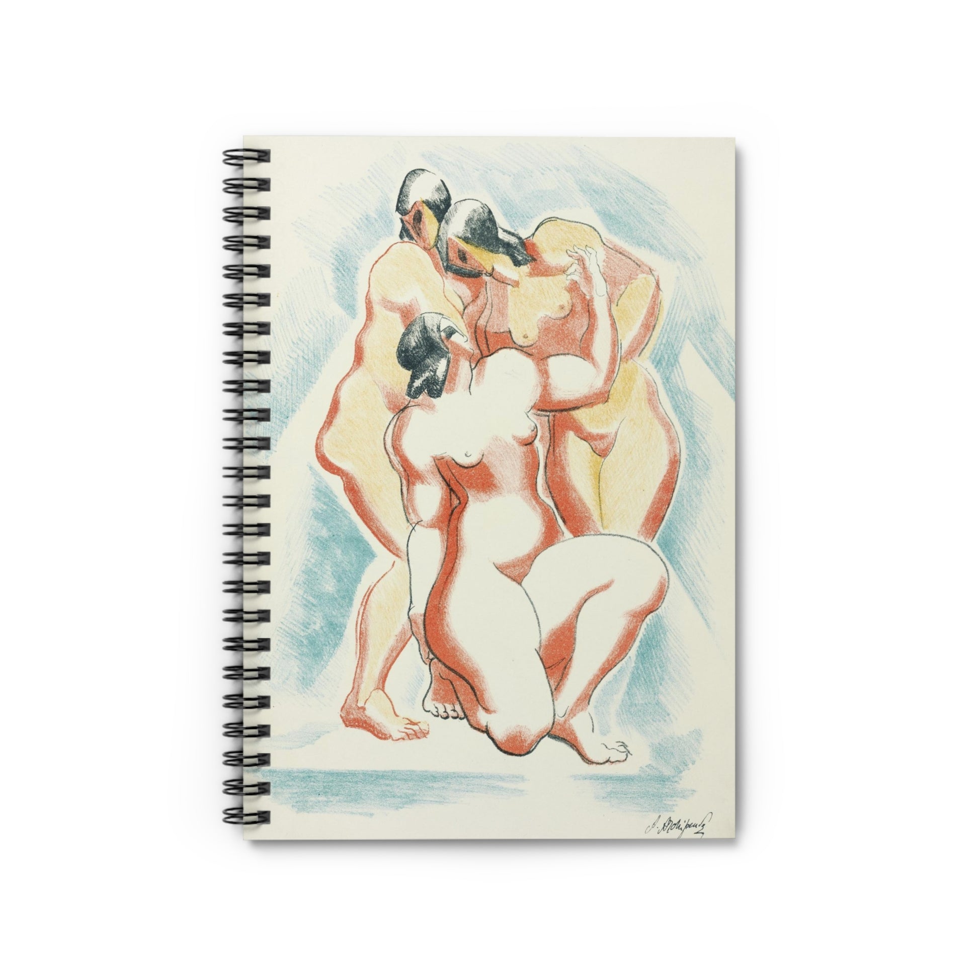 AFTER RODIN - NUDE 1 - SPIRAL ART NOTEBOOK