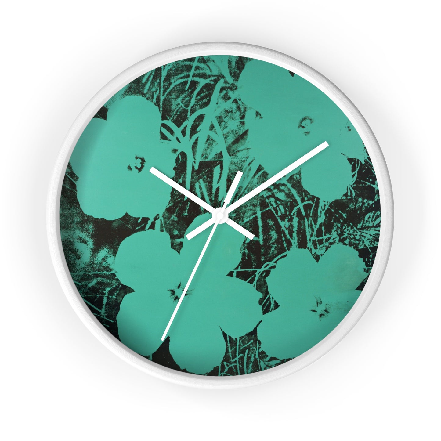 ANDY WARHOL - TEN-FOOT FLOWERS - WOODEN WALL ART CLOCK