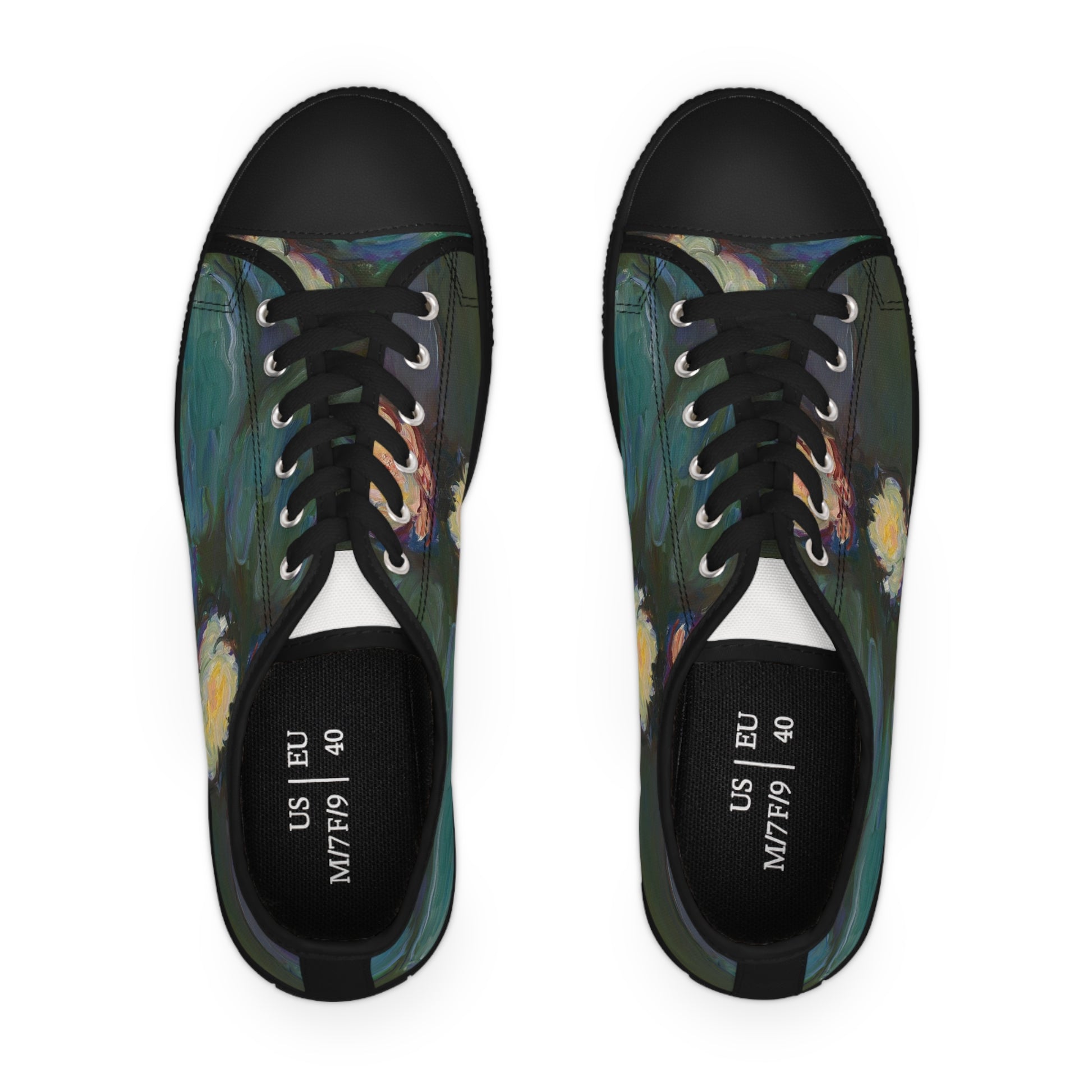 CLAUDE MONET - NYMPHEAS - LOW TOP ART SNEAKERS FOR HER