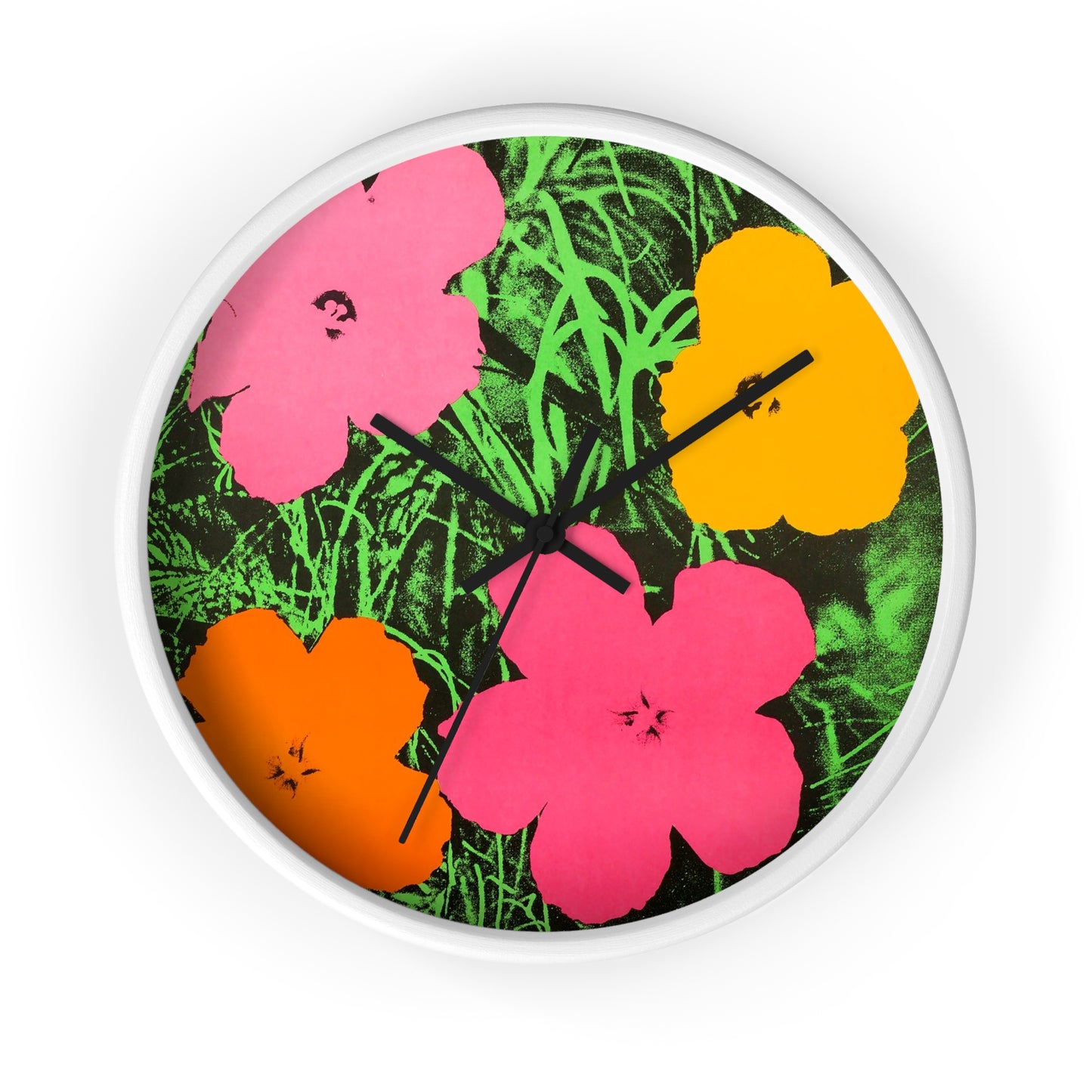 ANDY WARHOL - FLOWERS - WOODEN ART WALL CLOCK - AMAZING!