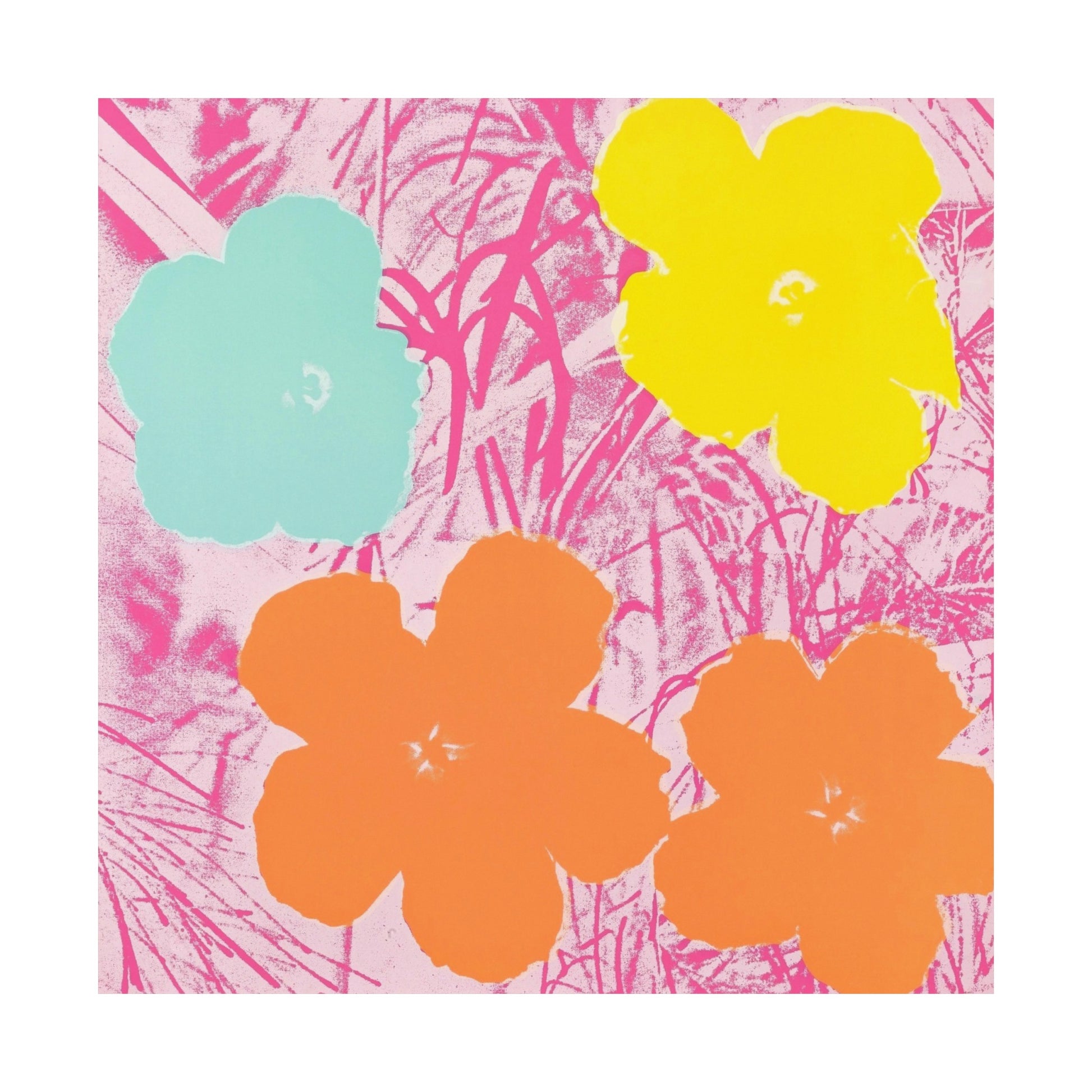 ANDY WARHOL - FLOWERS - PREMIUM MATTE SQUARE POSTER