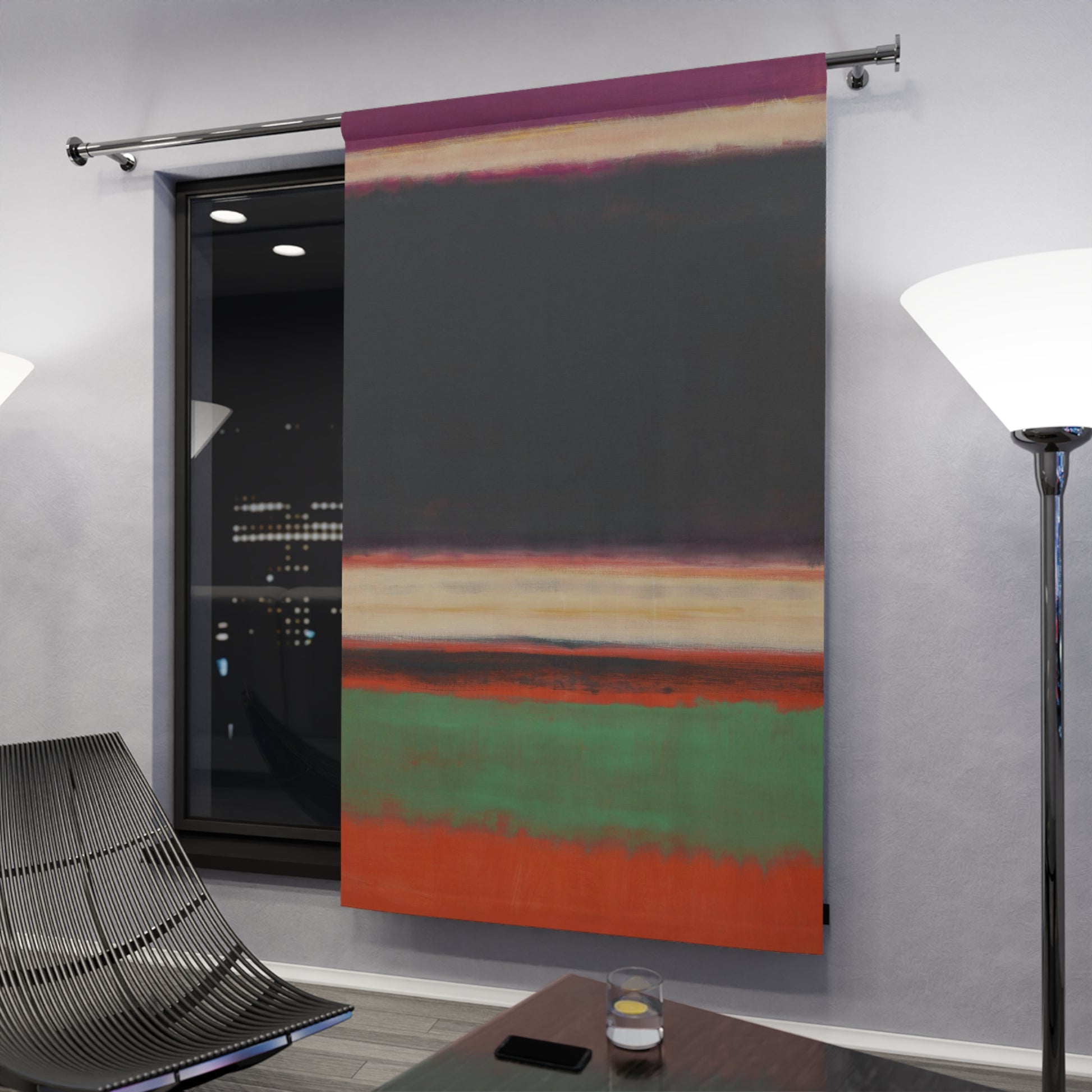 MARK ROTHKO - ABSTRACT - WINDOW ART CURTAIN 