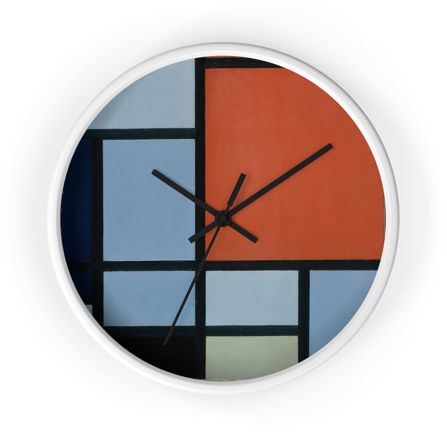 PIET MONDRIAN - COMPOSITION - WOODEN ART WALL CLOCK