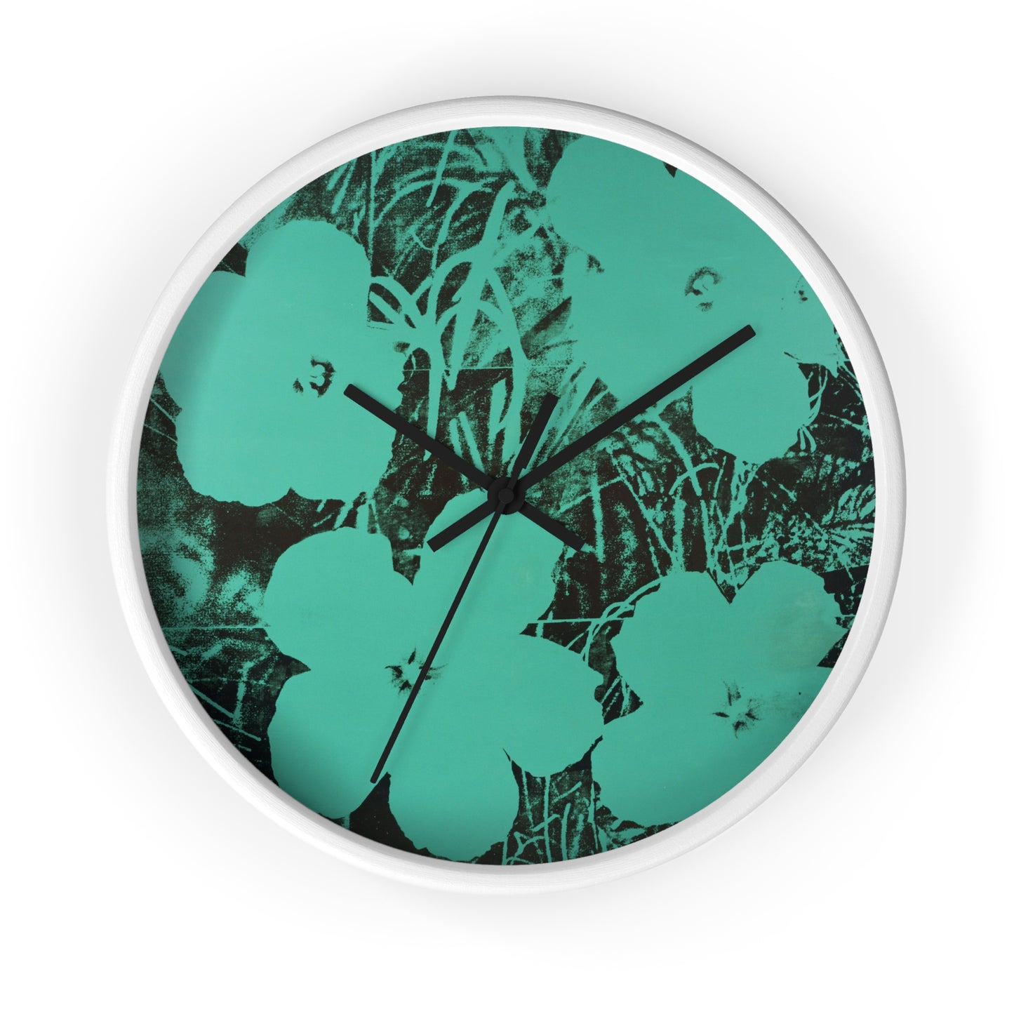 ANDY WARHOL - TEN-FOOT FLOWERS - WOODEN WALL ART CLOCK