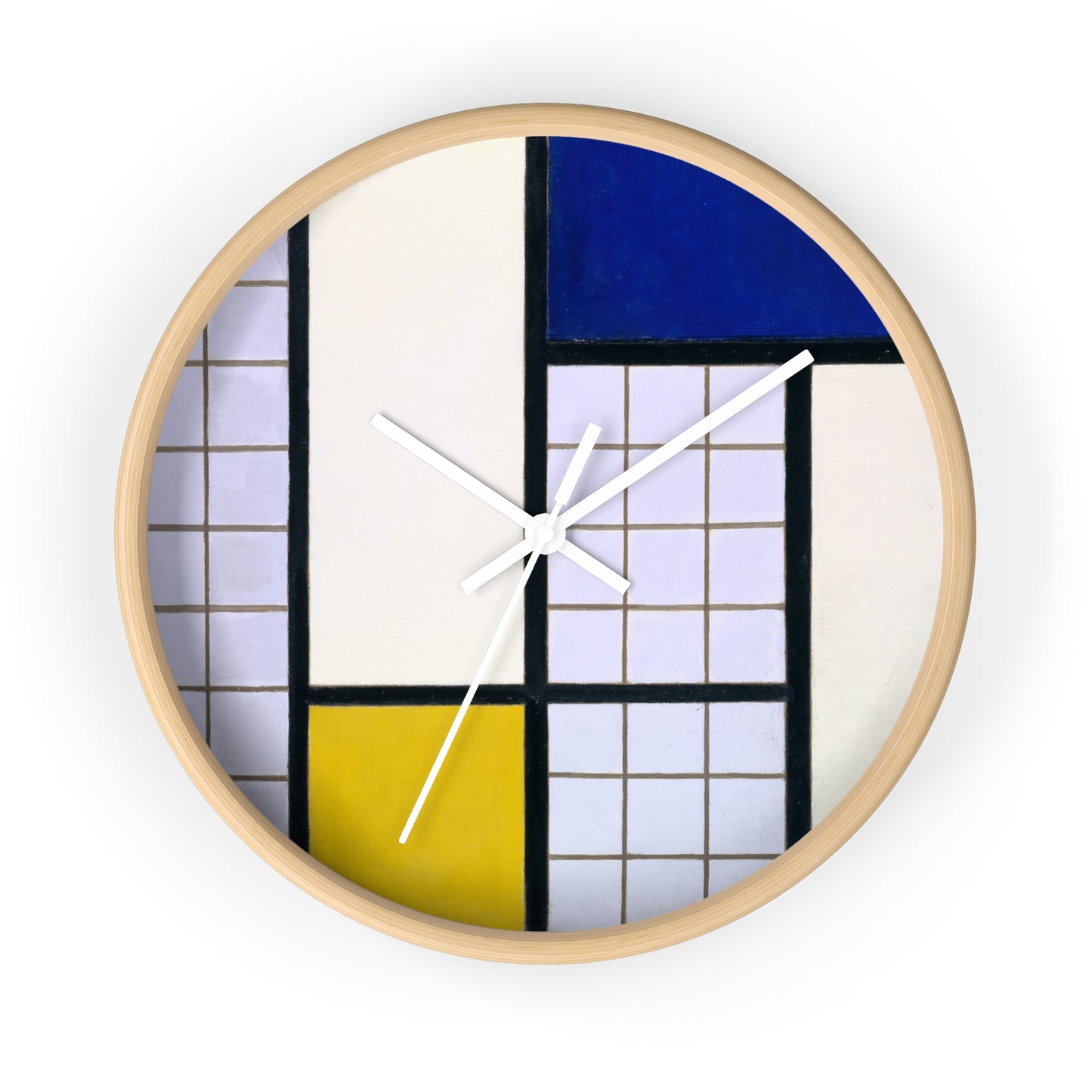 THEO VAN DOESBURG - COMPOSITION IN HALF-TONES - WOODEN ART WALL CLOCK