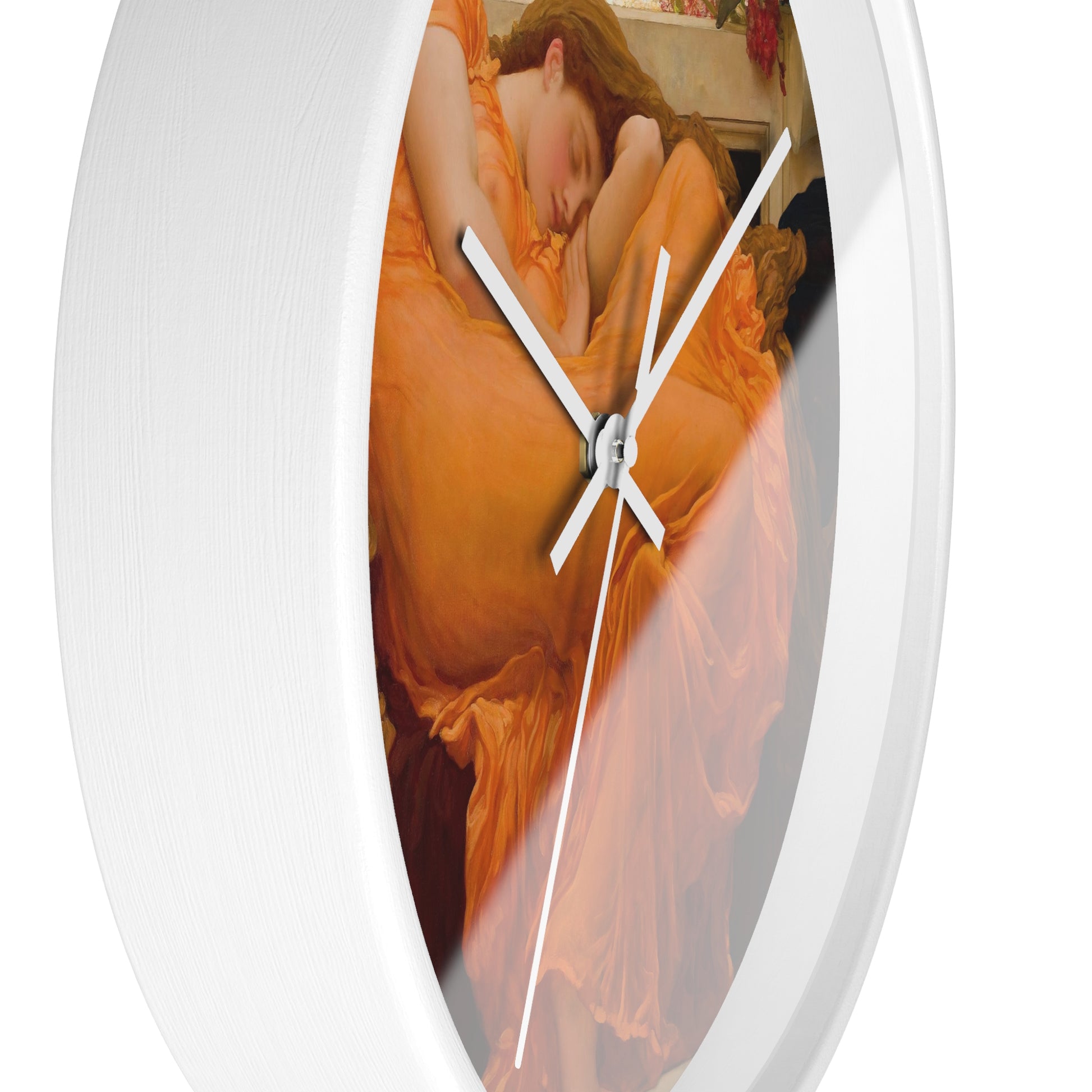 FREDERIC LEIGHTON - FLAMING JUNE - WOODEN WALL ART CLOCK