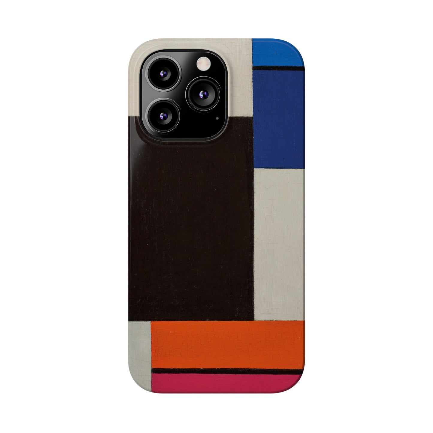 a phone case with a multicolored design on it