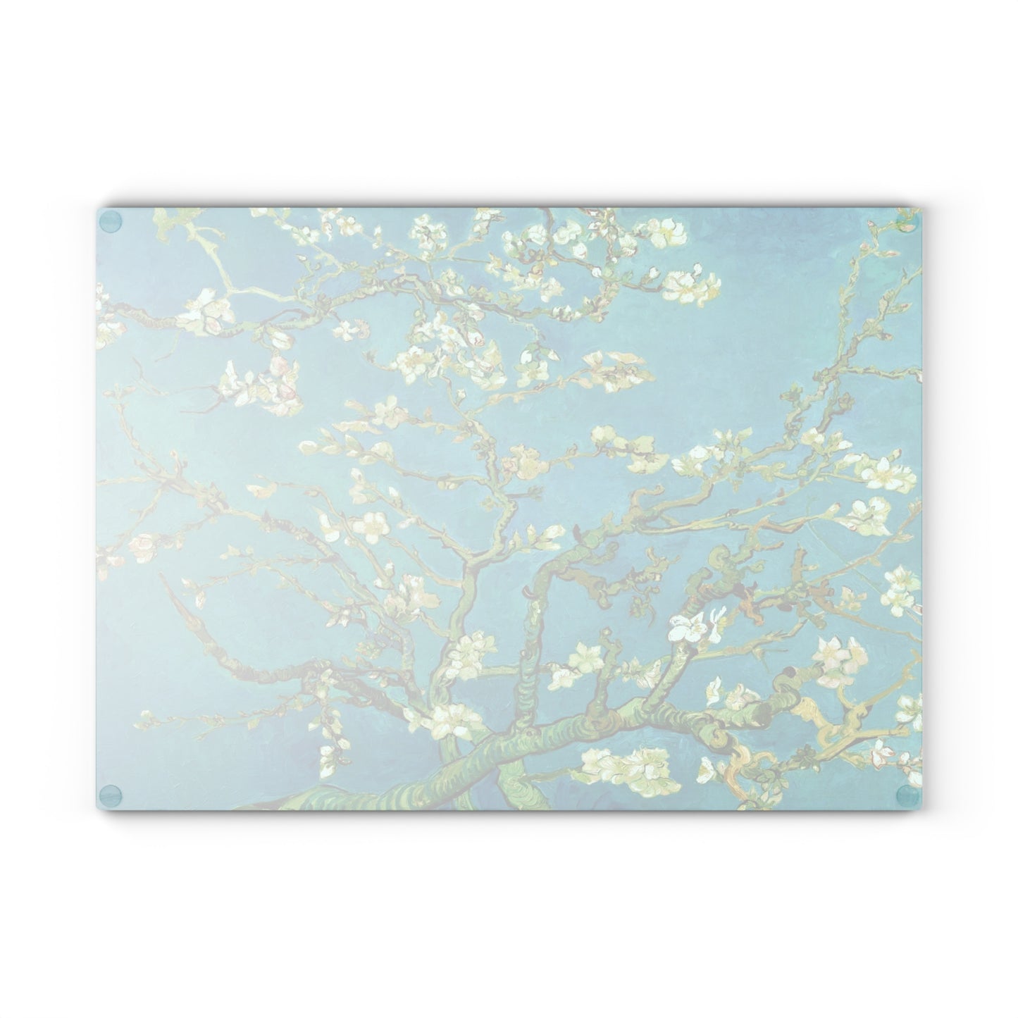 VINCENT VAN GOGH - ALMOND BLOSSOMS - ART GLASS CUTTING BOARD