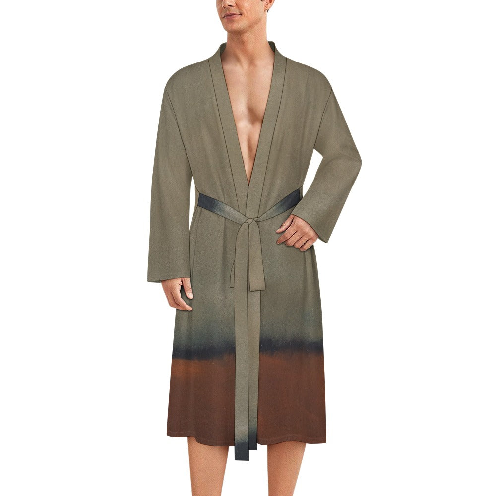 MARK ROTHKO - ABSTRACT ART - MEN'S POLYESTER BATHROBE